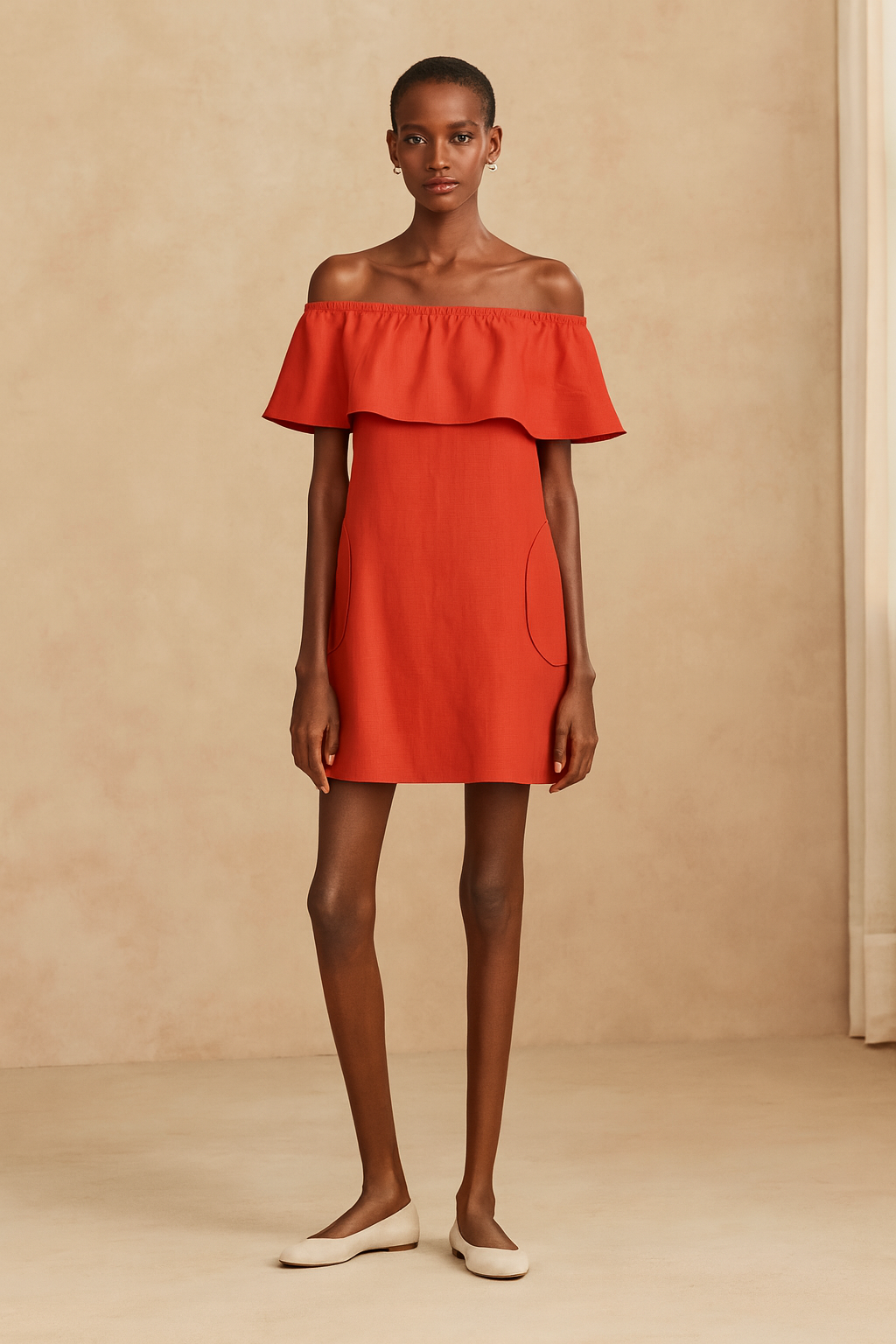 Vestido Lenny Vermelho 100% Linho
