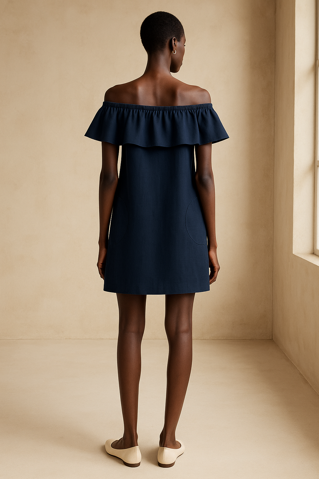 Vestido Lenny Marinho 100% Linho