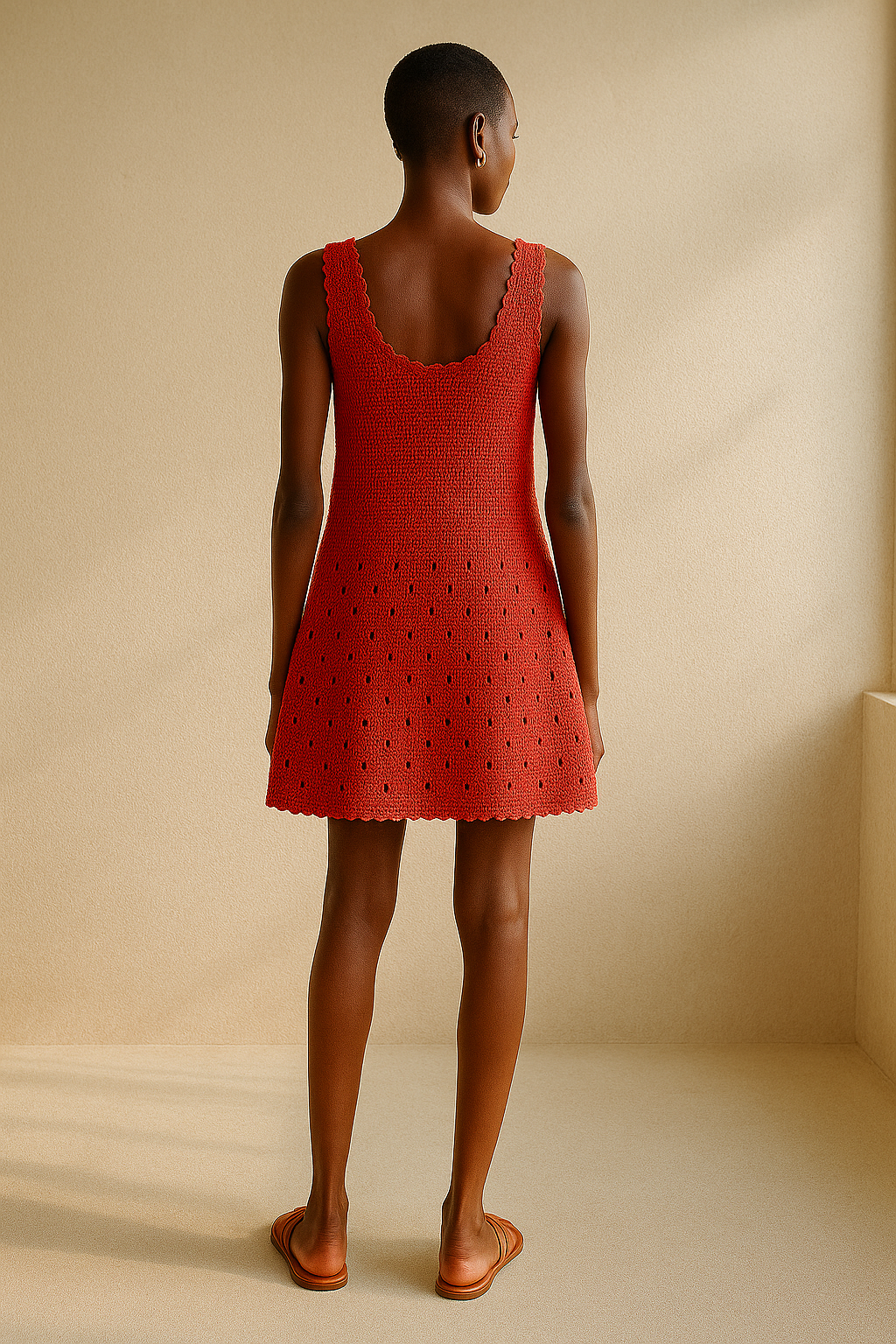 Vestido Alma Cereja 100% Artesanal