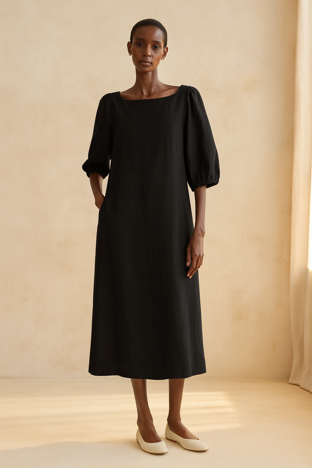 Vestido Lara Midi 100% Linho