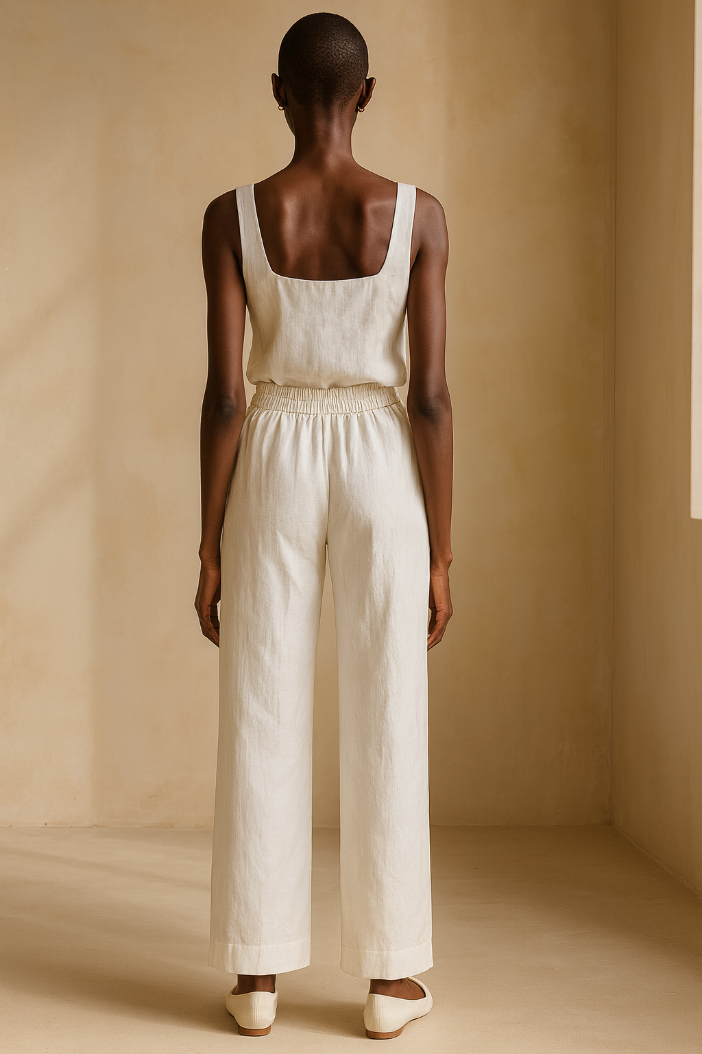 Calça Sandra Offwhite 100% Linho