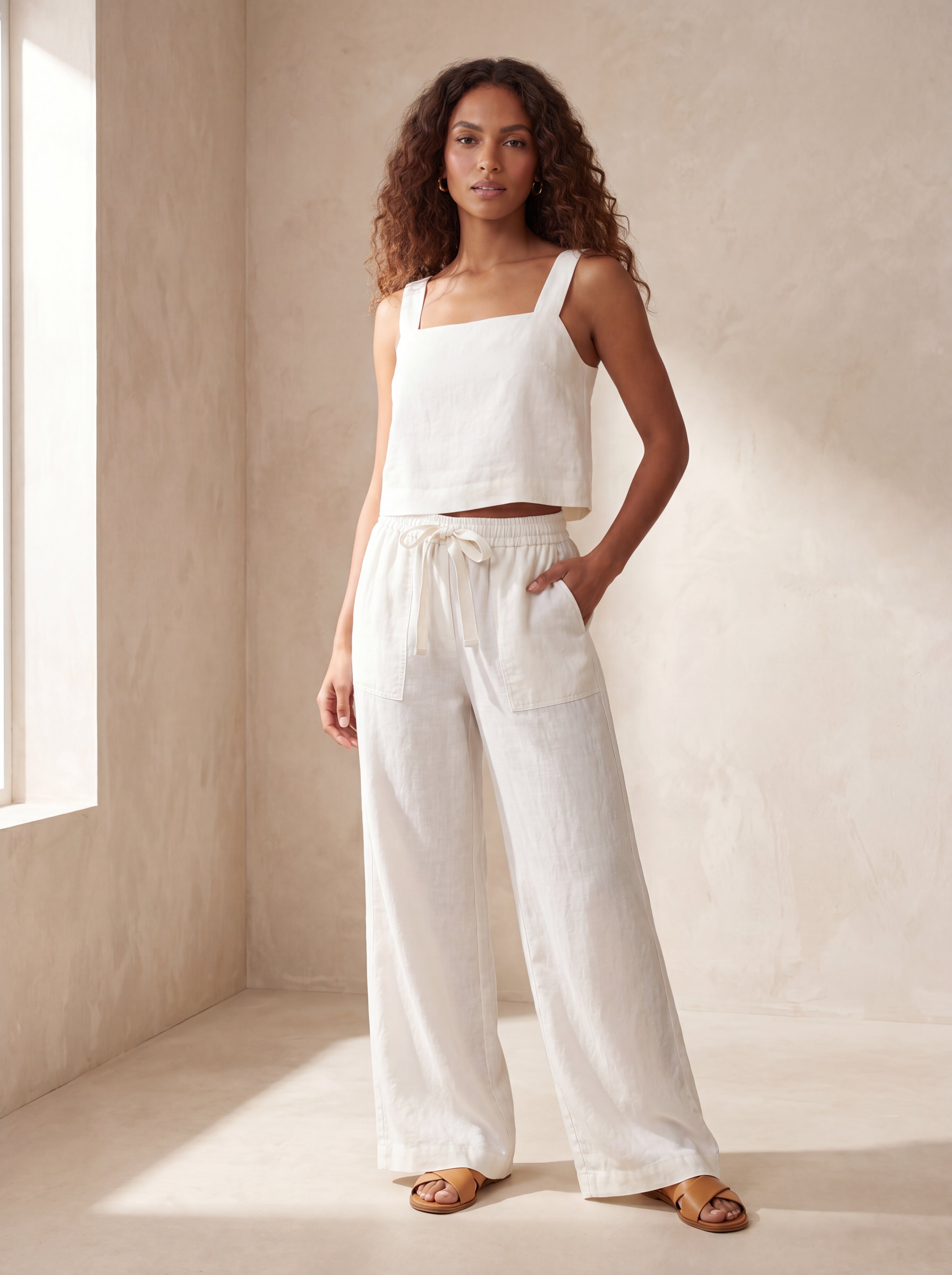 Calça Sandra Offwhite — Frente 01 #Cor_Offwhite