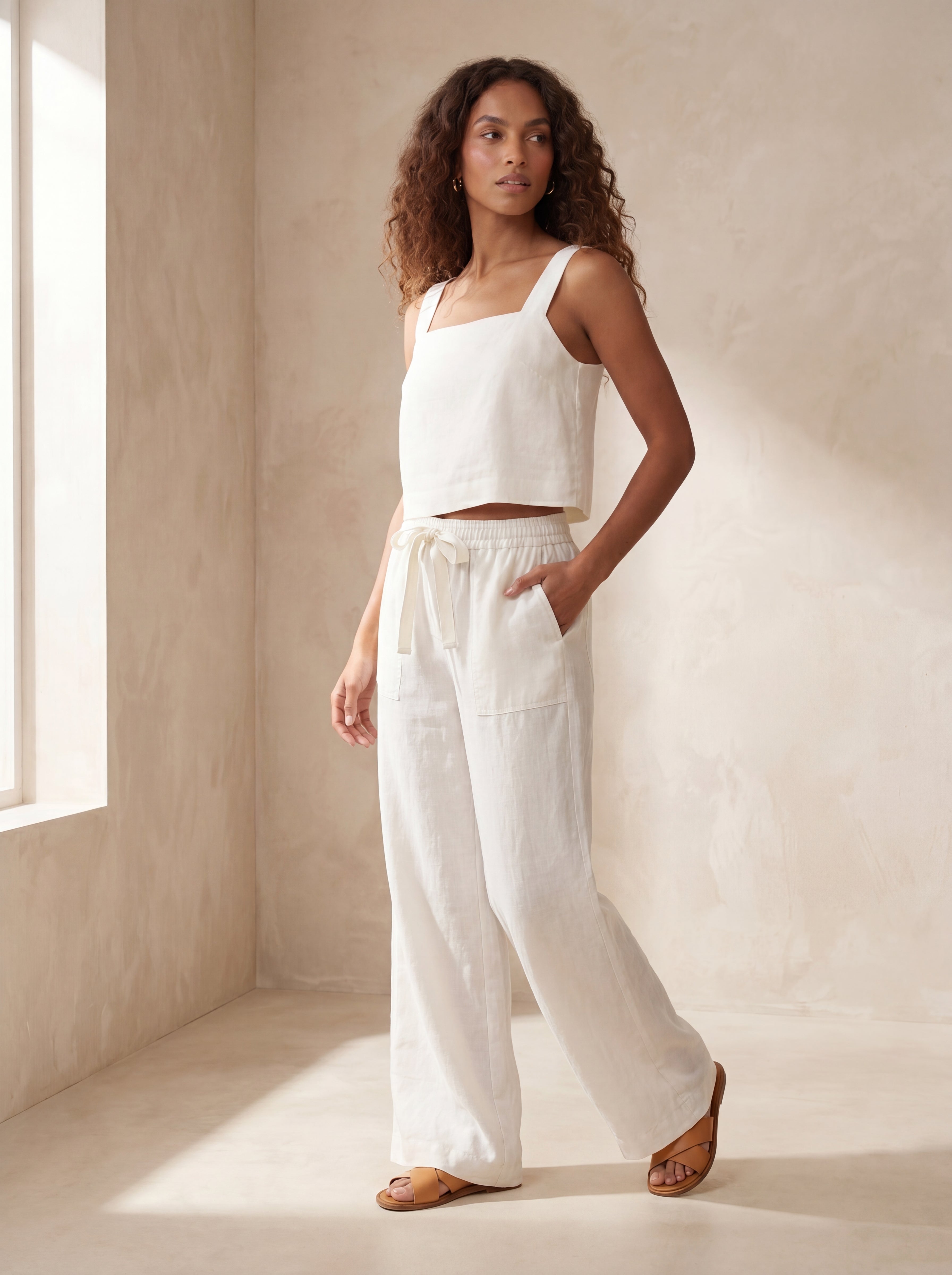 Regata Decote Quadrado Branco — Lateral 01 #Cor_Branco