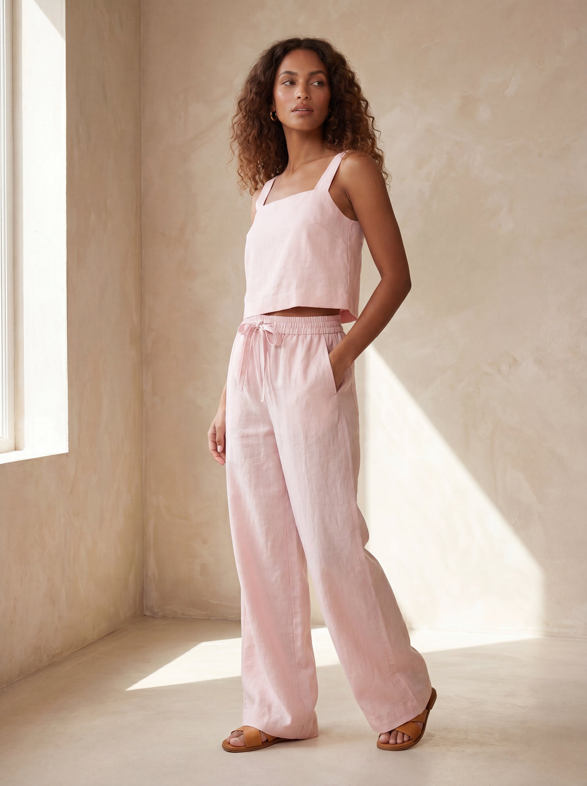 Regata Decote Quadrado Rosa Bebê — Frente 02 #Cor_Rosa Bebê