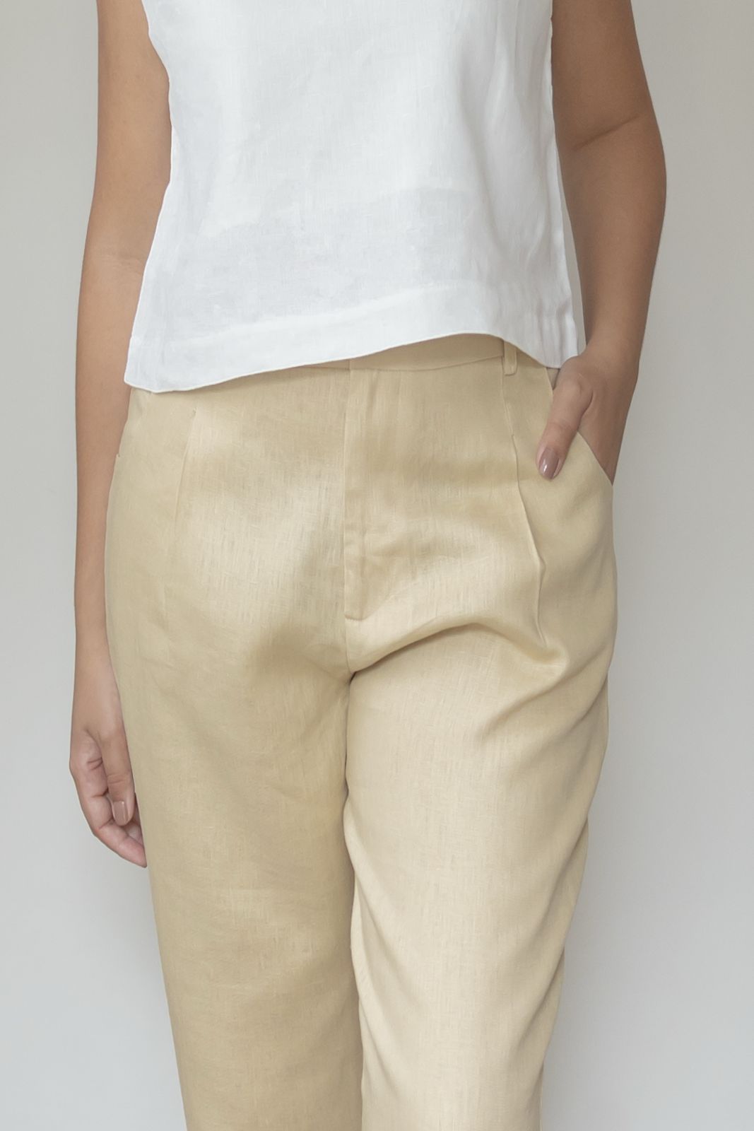 Calça Andressa 100% Linho Bege