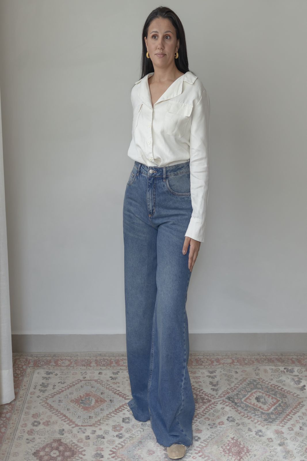 Camisa Alessandra 100% Linho Irlandês Off