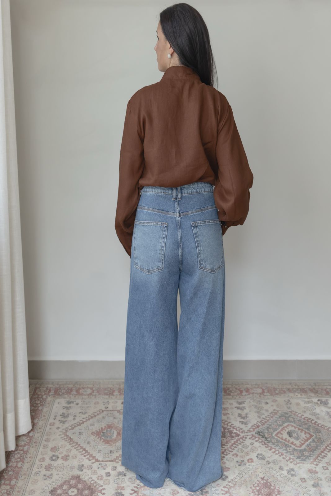 Camisa Laura 100% Linho Chocolate