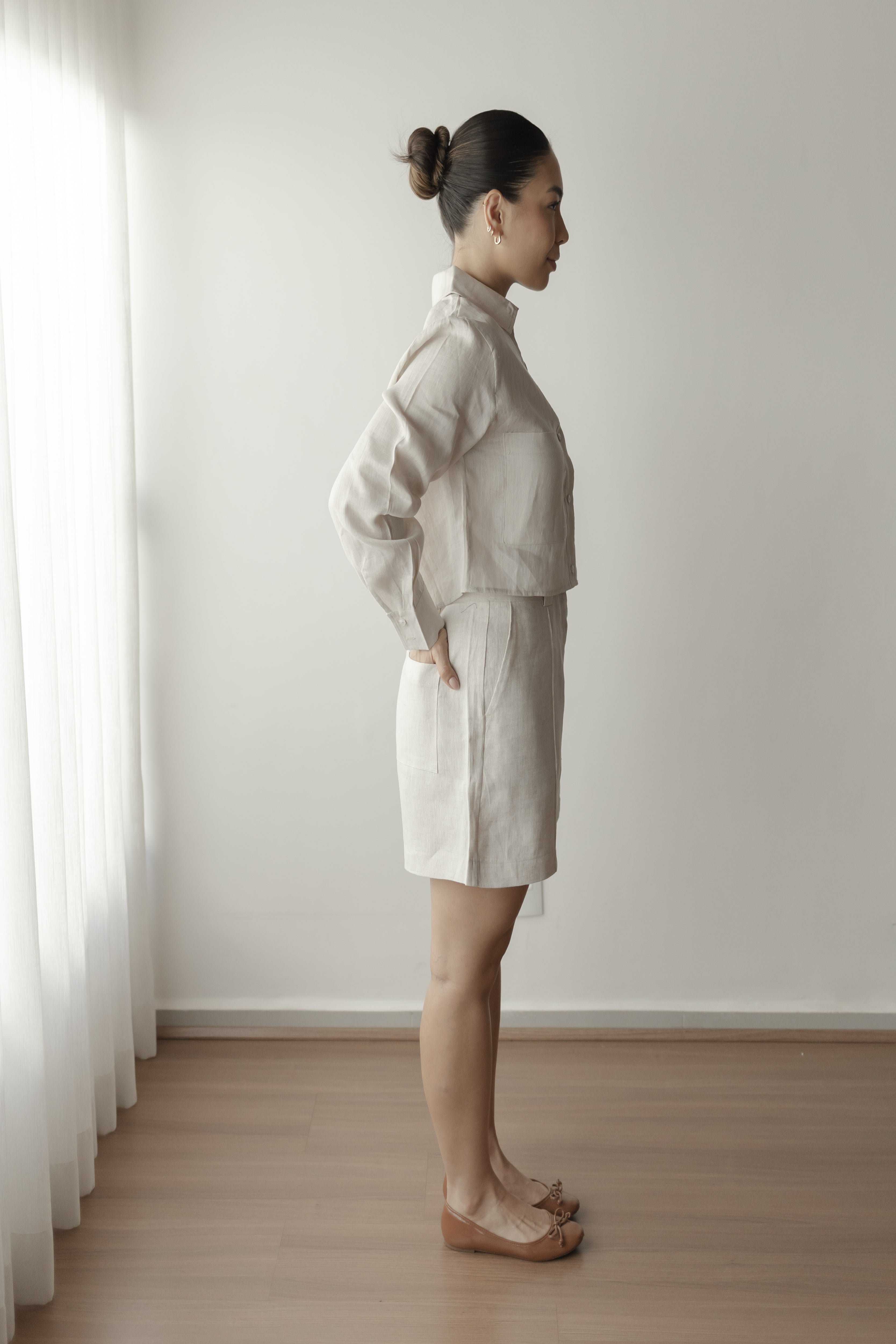 Bermuda Celina 100% Linho