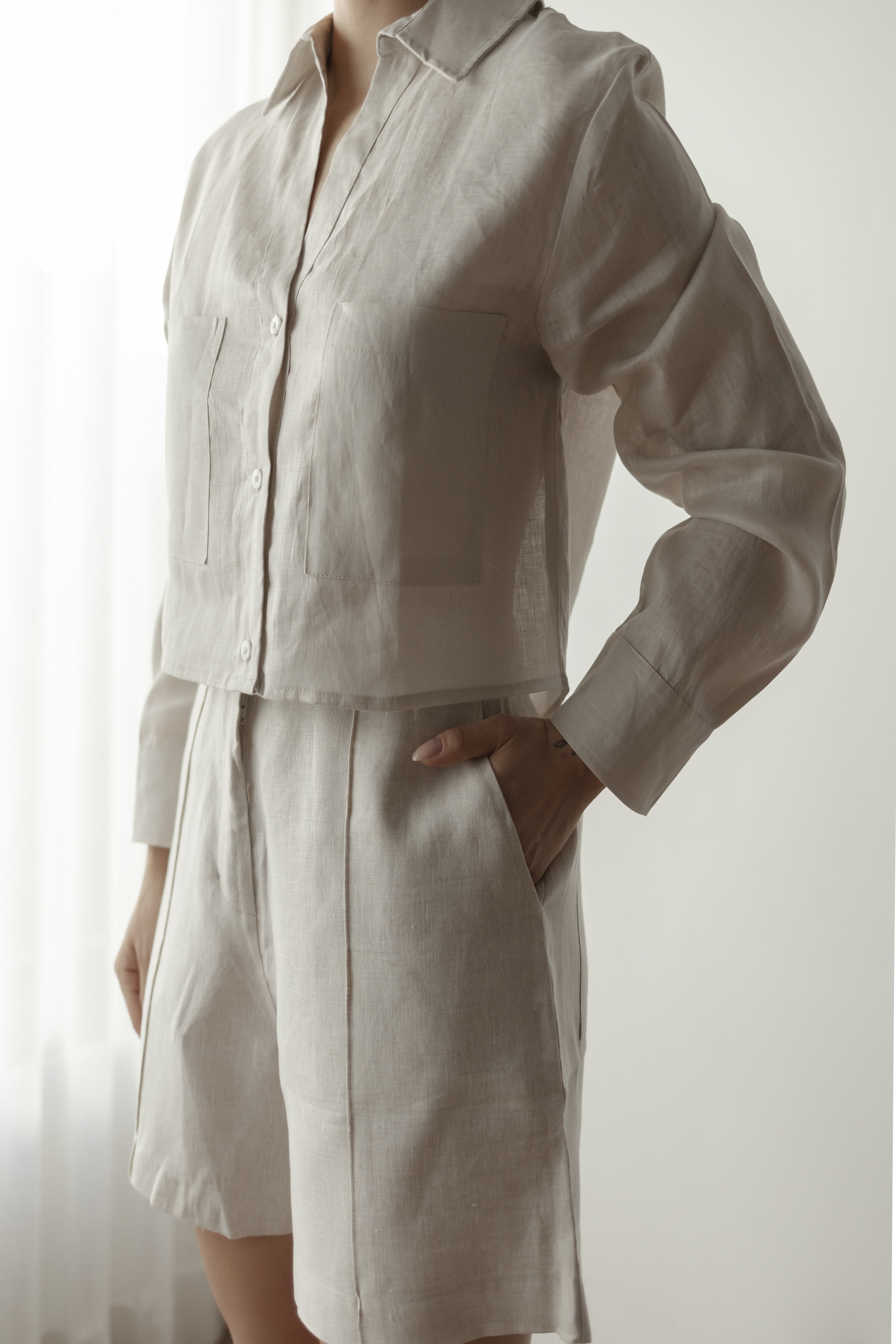 Bermuda Celina 100% Linho