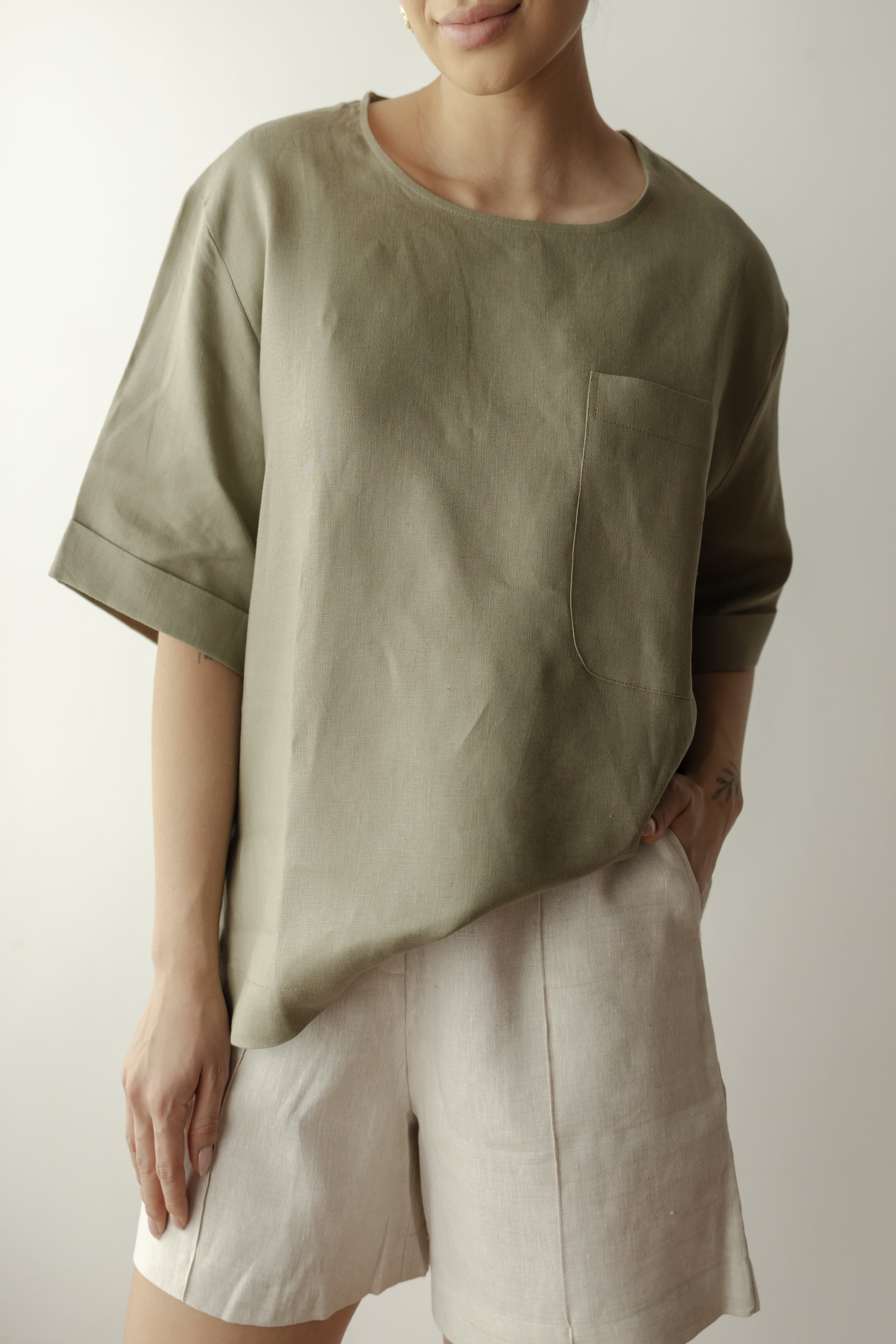 Bermuda Celina 100% Linho