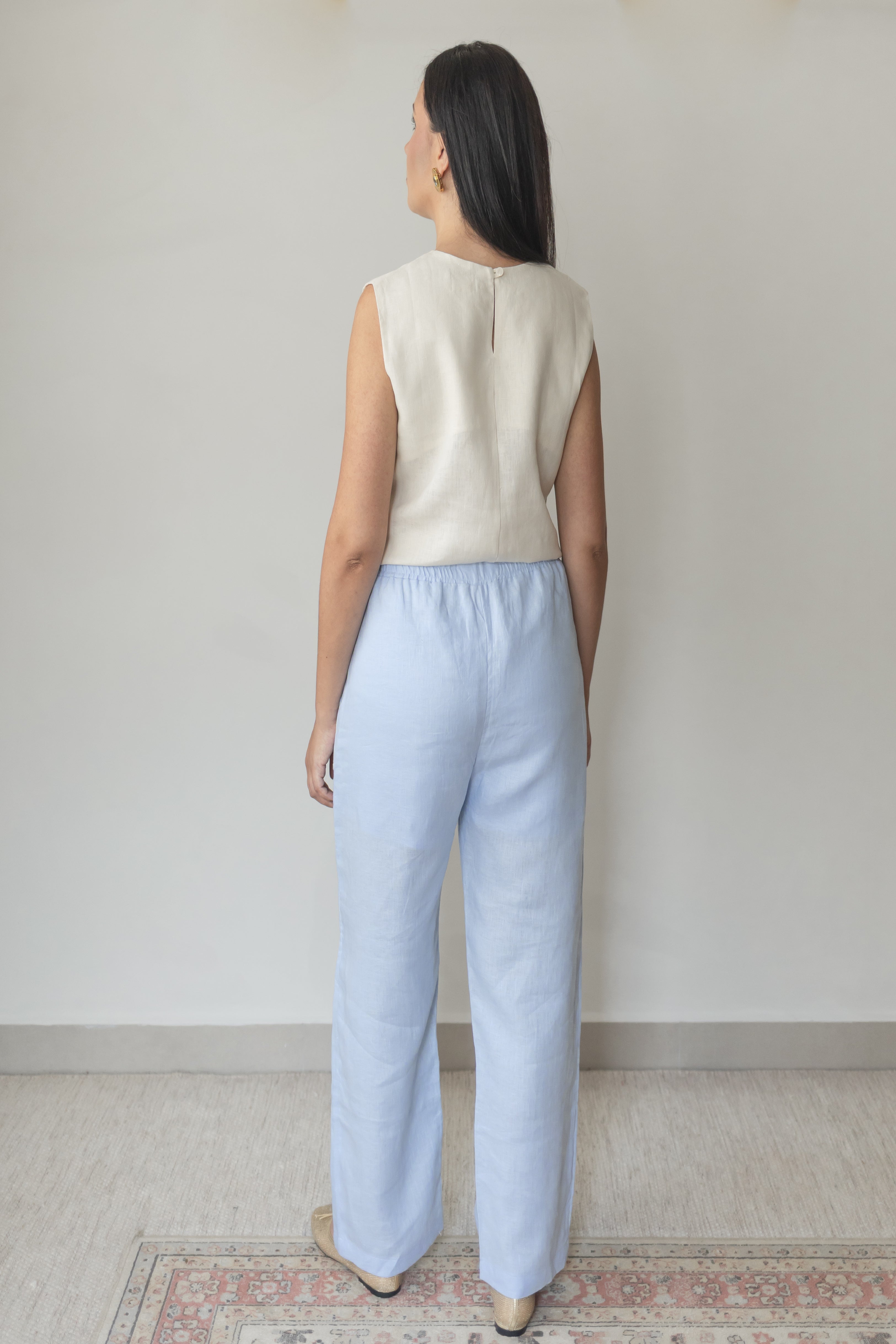 Calça Amanda 100% Linho Hortênsia