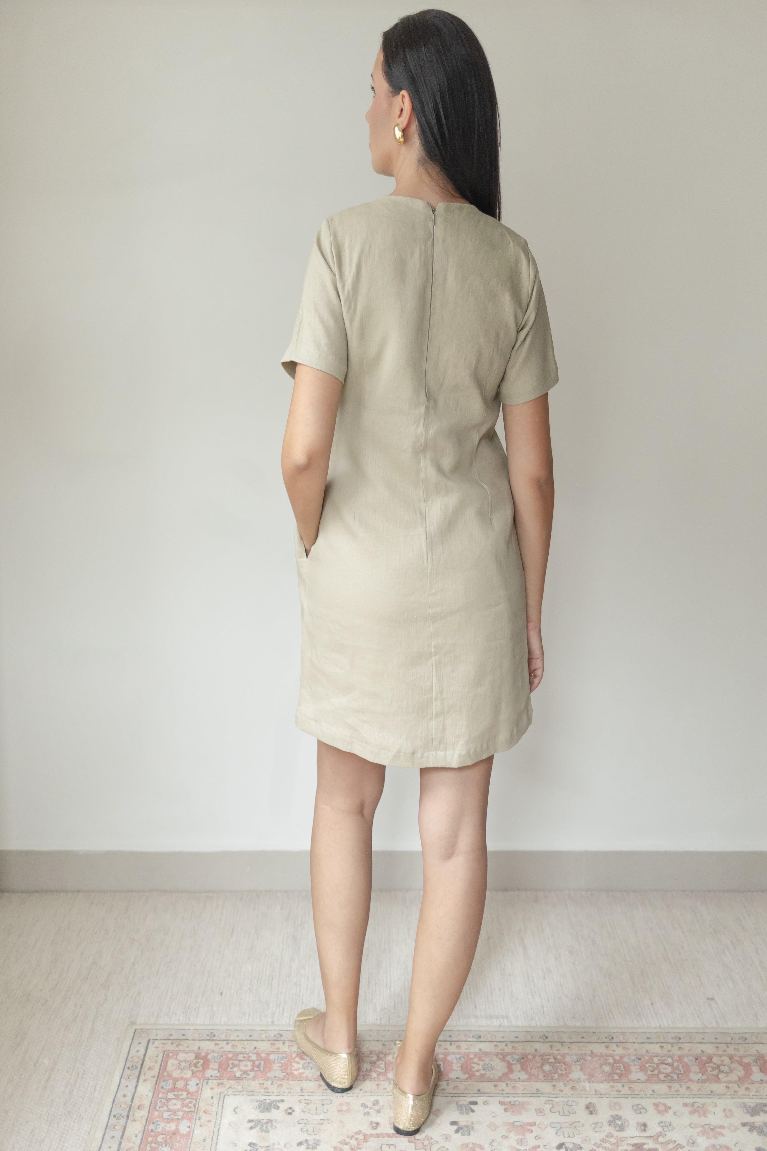 Vestido Duda 100% Caqui