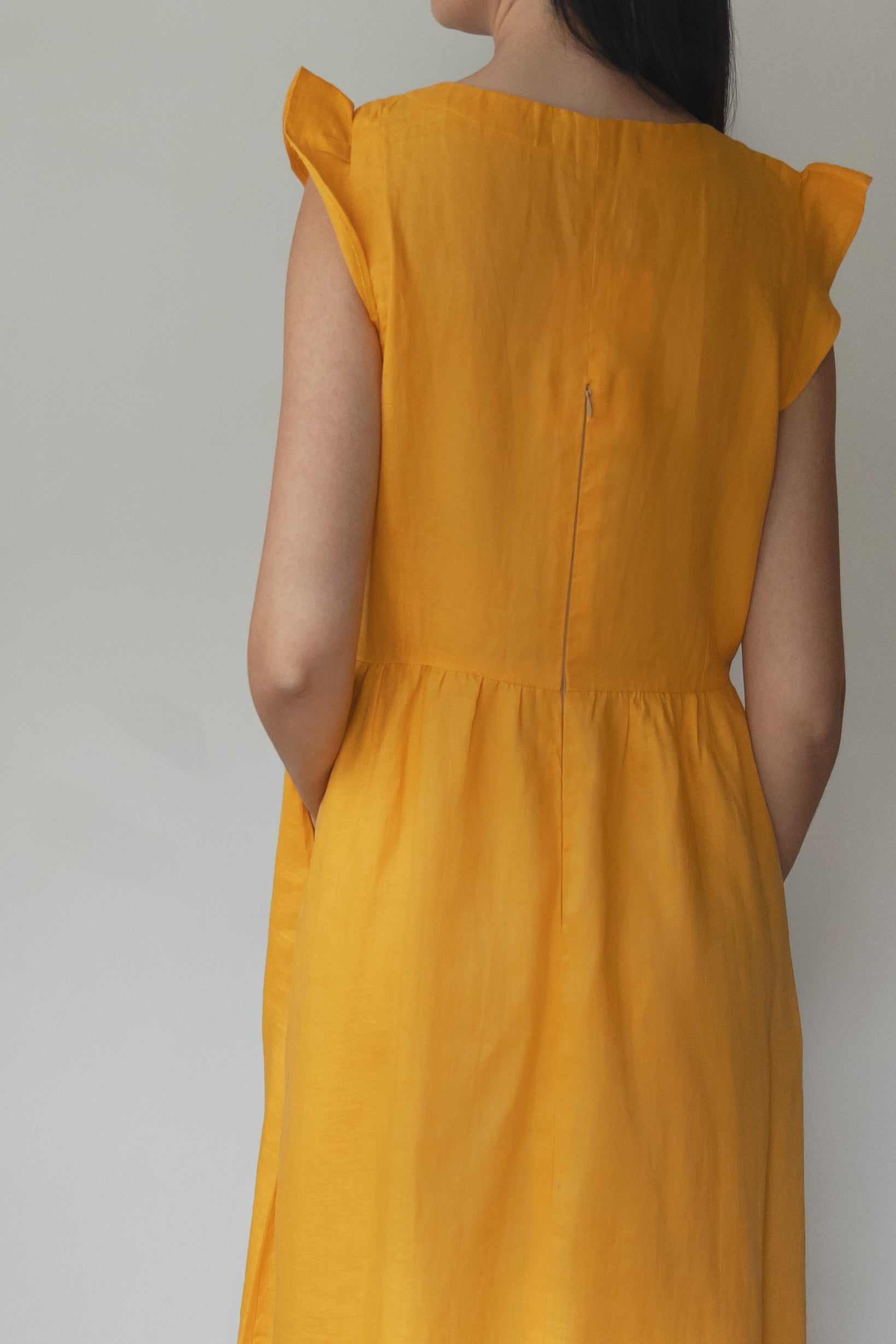 Vestido Luiza 100% Mostarda