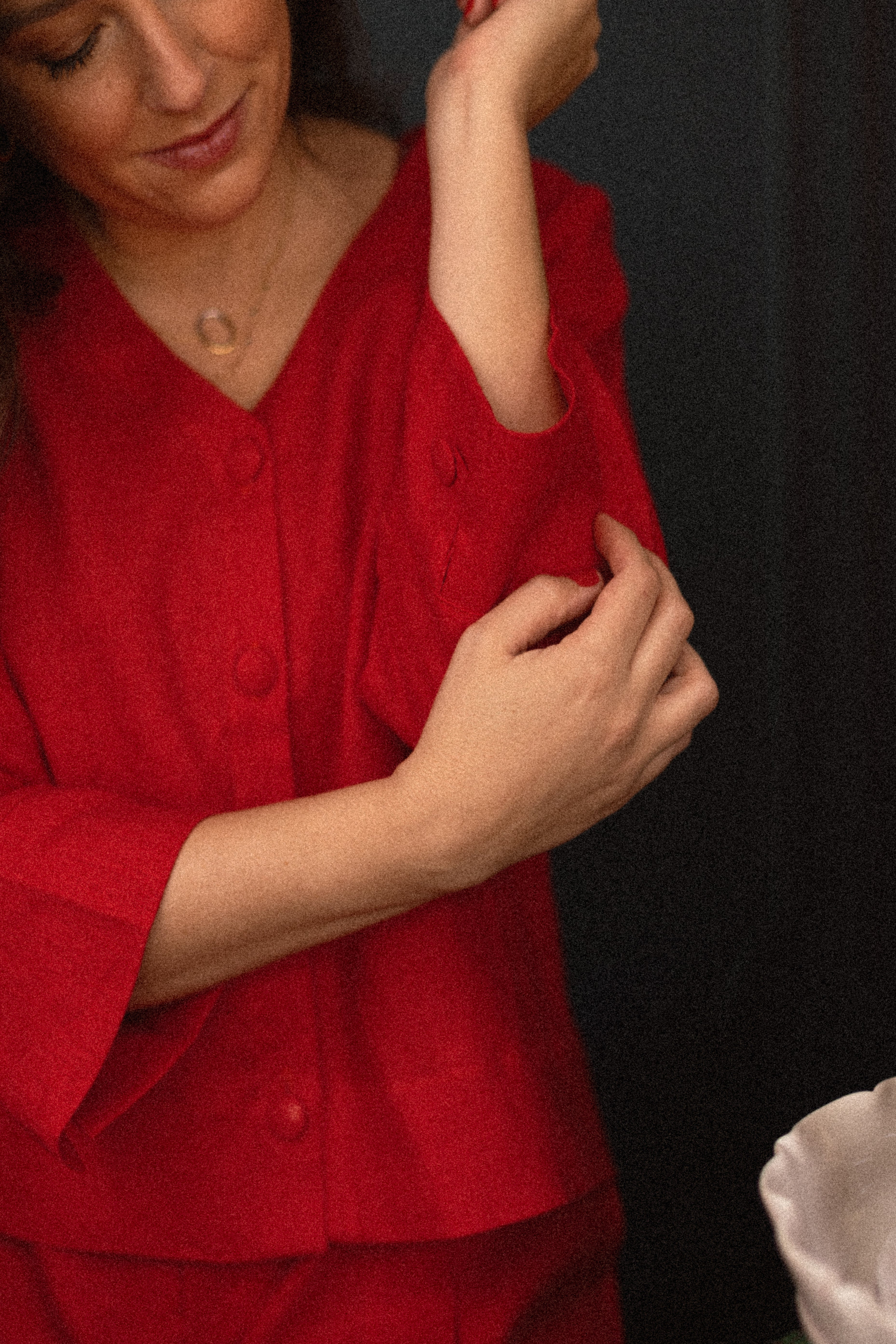 Blusa Helena 100% Linho Cereja