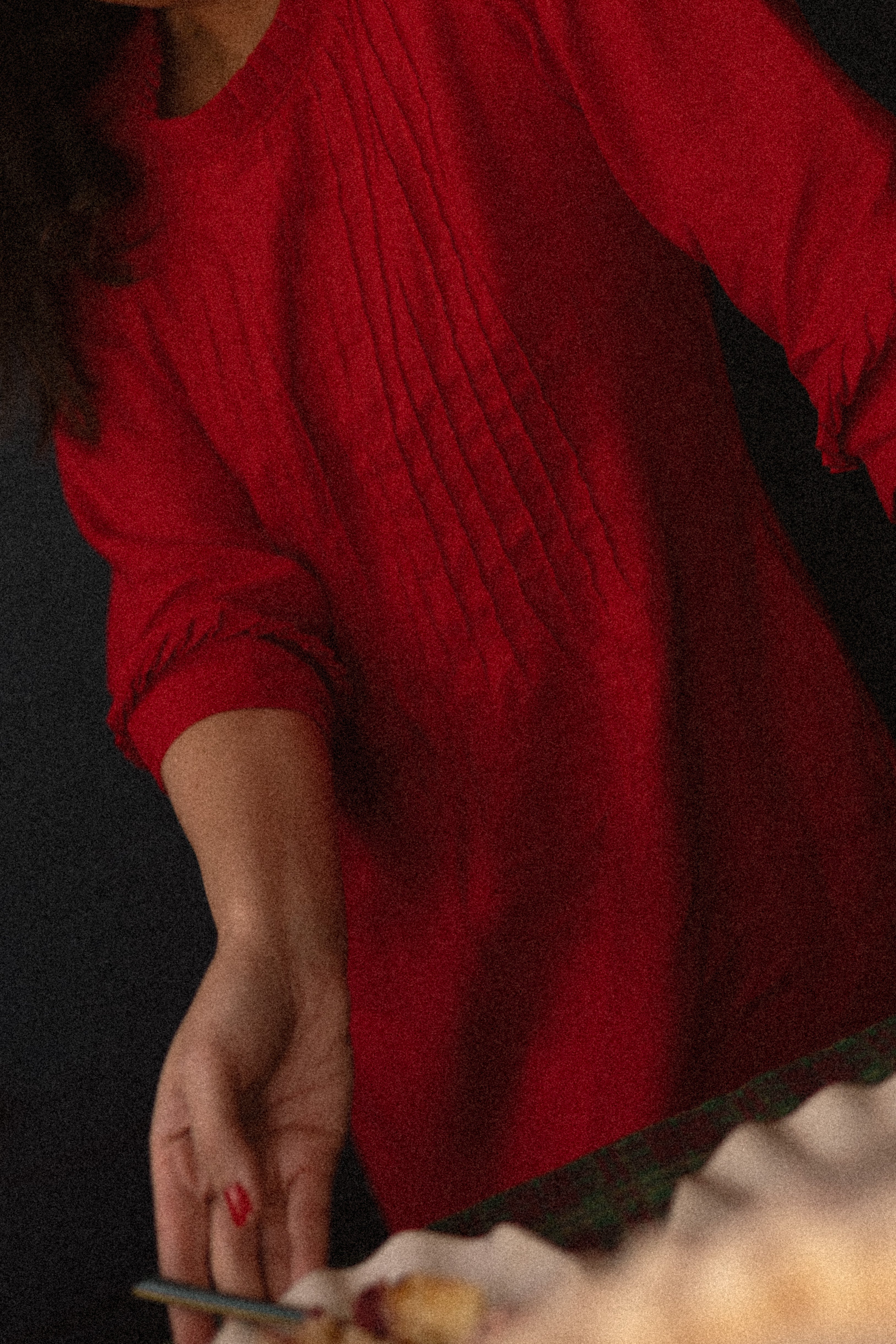 Vestido Alpina 100% Linho Cereja