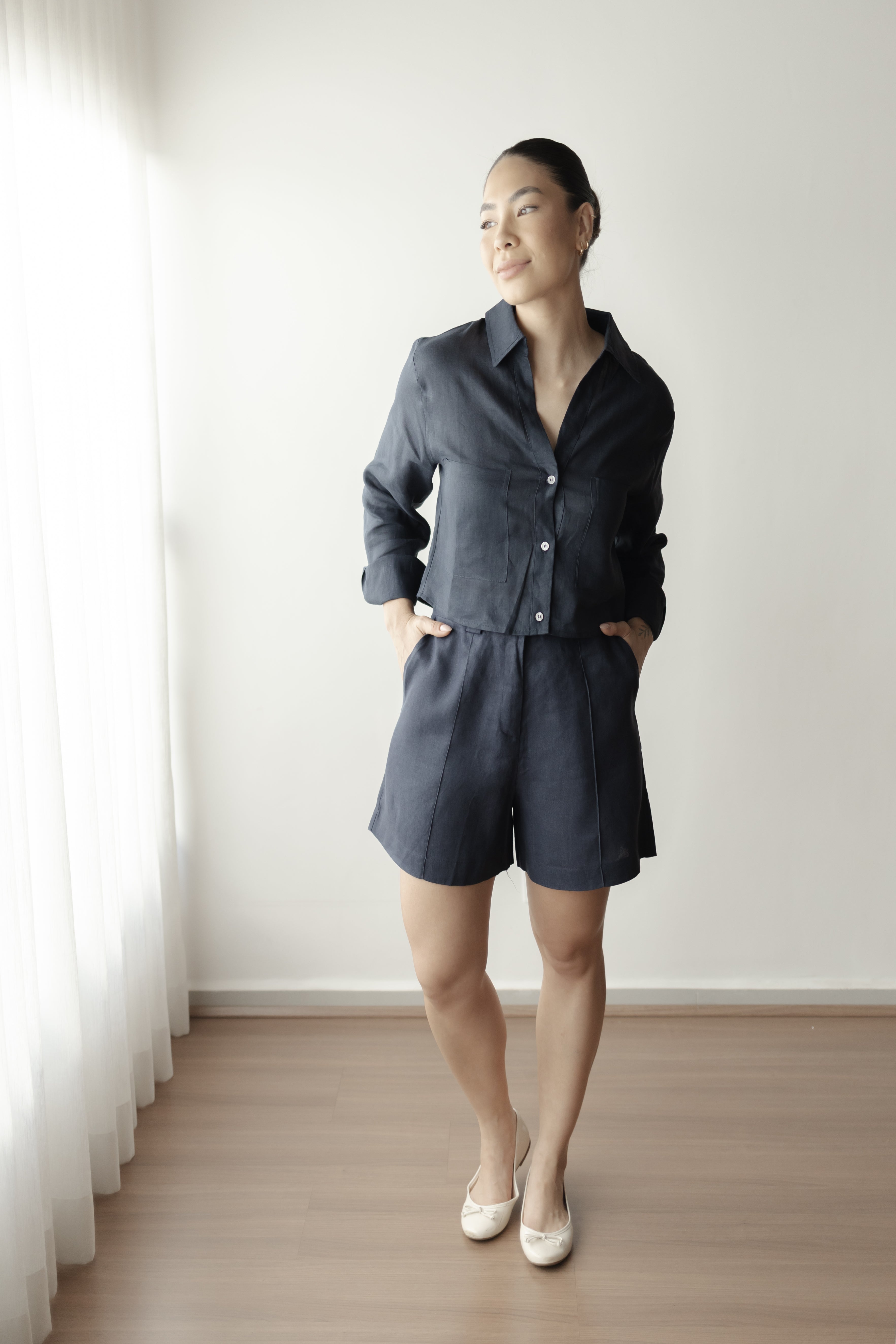 Bermuda Celina 100% Linho