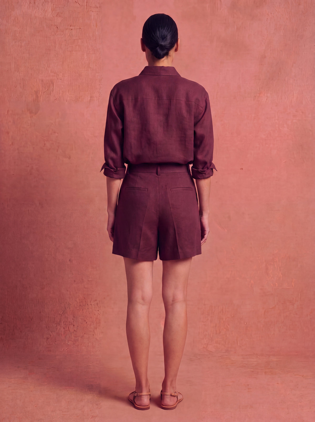 Bermuda Celina Marsala — Costas 01 #Cor_Marsala