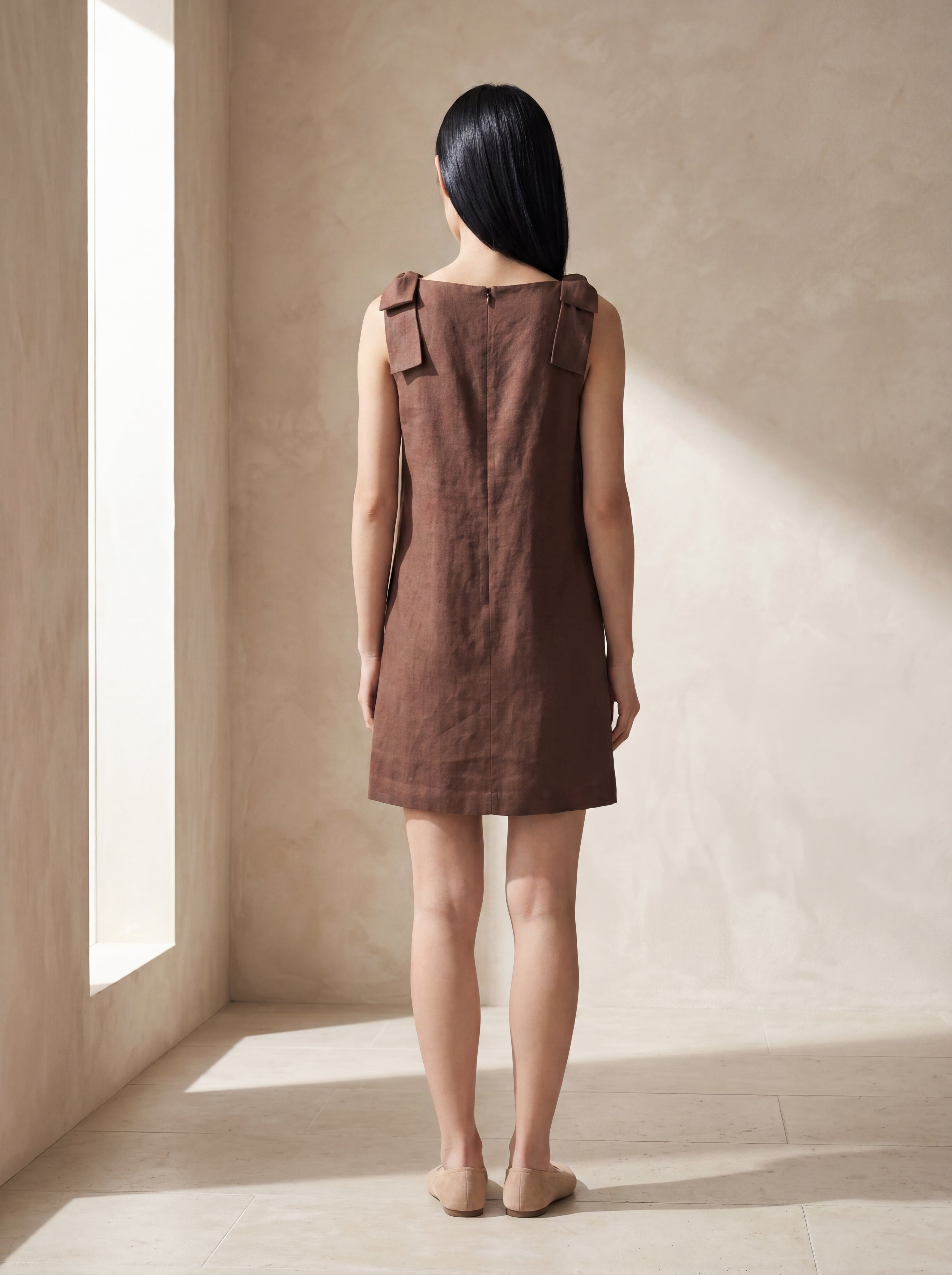 Vestido Beatriz Chocolate — Costas 01 #Cor_Chocolate