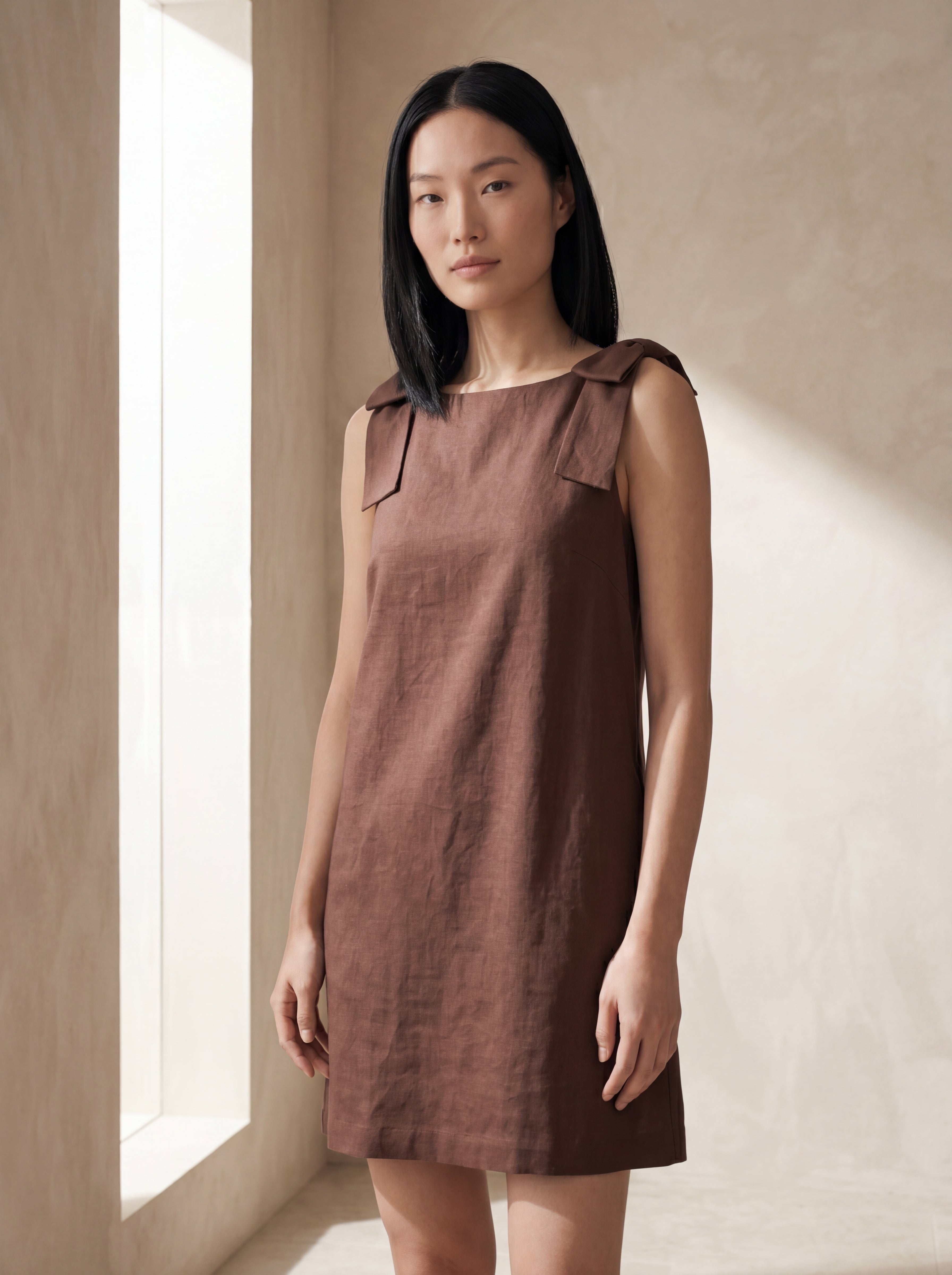 Vestido Beatriz Chocolate — Lateral 01 #Cor_Chocolate