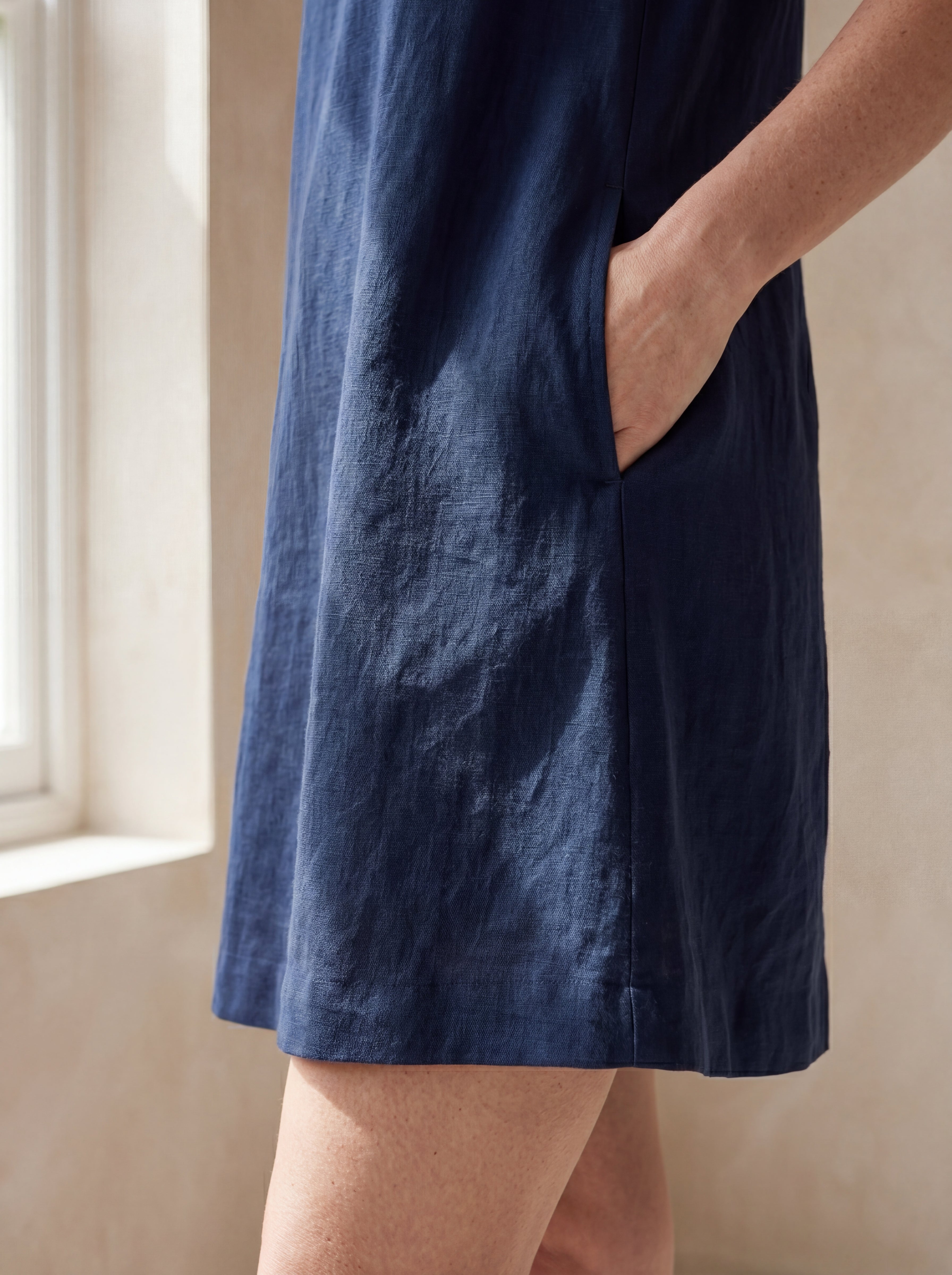 Vestido Beatriz Marinho — Detalhe 02 #Cor_Marinho