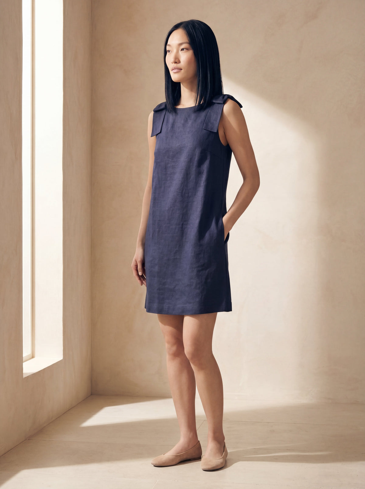 Vestido Beatriz Marinho — Frente 02 #Cor_Marinho