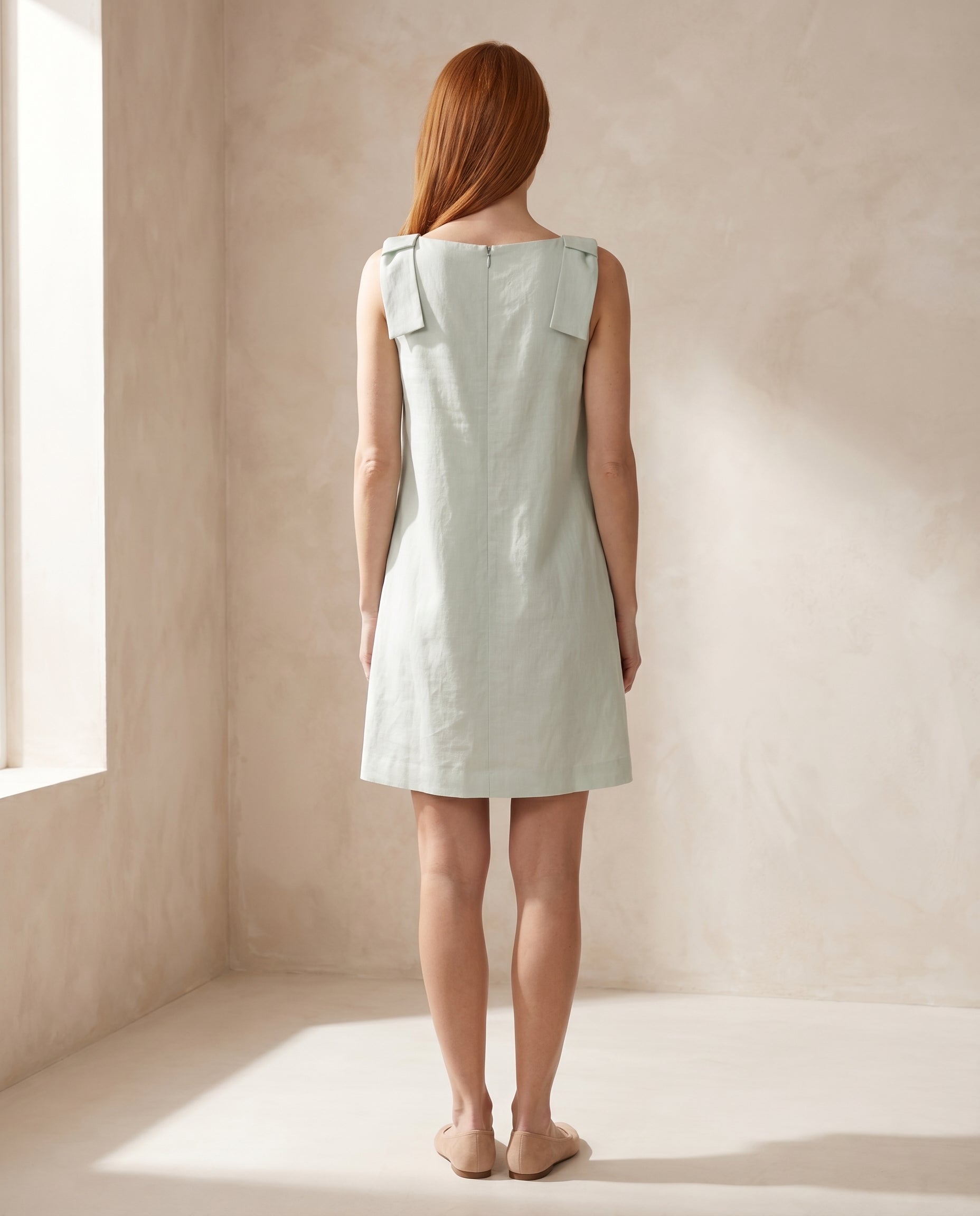 Vestido Beatriz Verde Menta — Costas 01 #Cor_Verde Menta