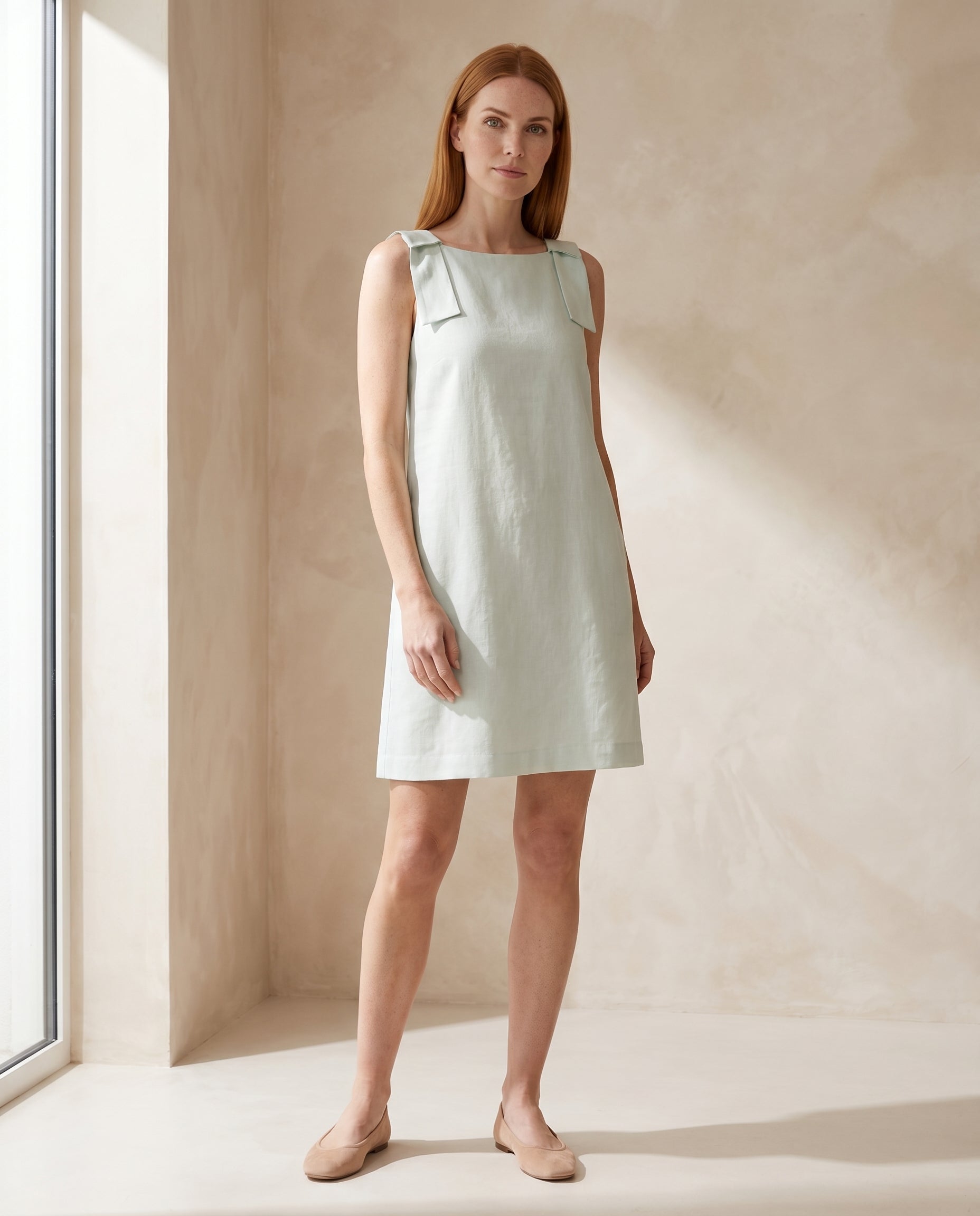 Vestido Beatriz Verde Menta — Frente 01 #Cor_Verde Menta