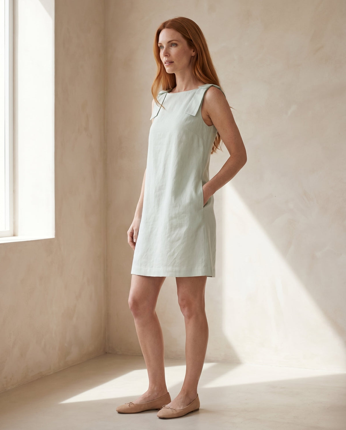 Vestido Beatriz Verde Menta — Lateral 01 #Cor_Verde Menta