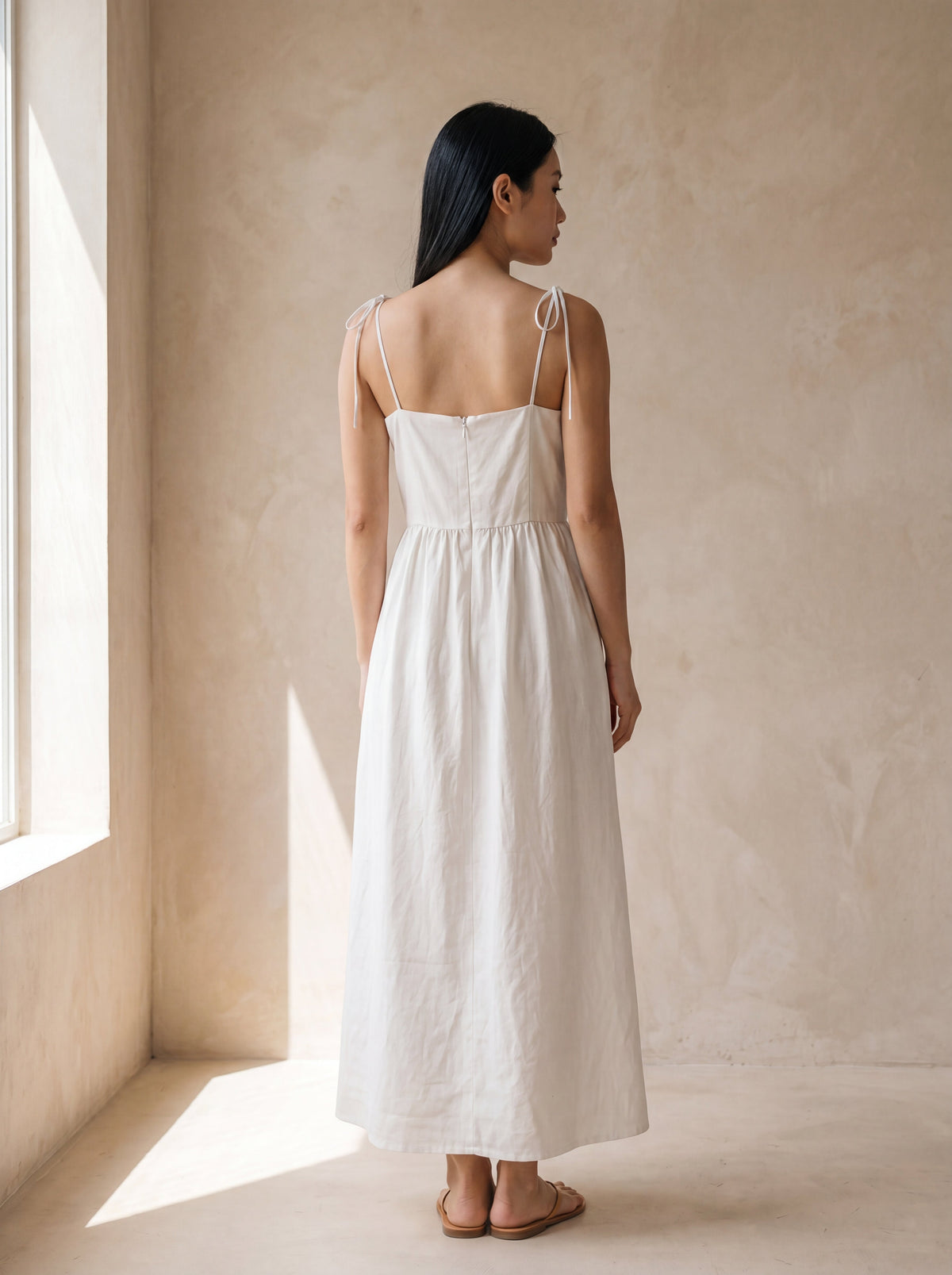 Vestido Dália Longo Branco — Costas 01 #Cor_Branco
