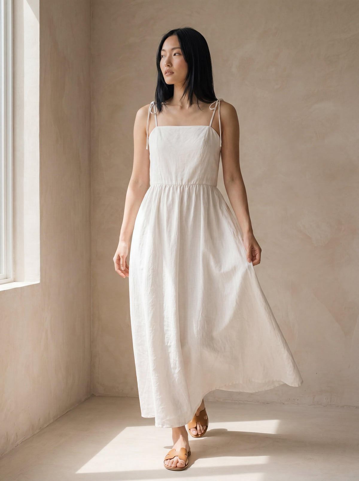 Vestido Dália Longo Branco — Movimento 01 #Cor_Branco