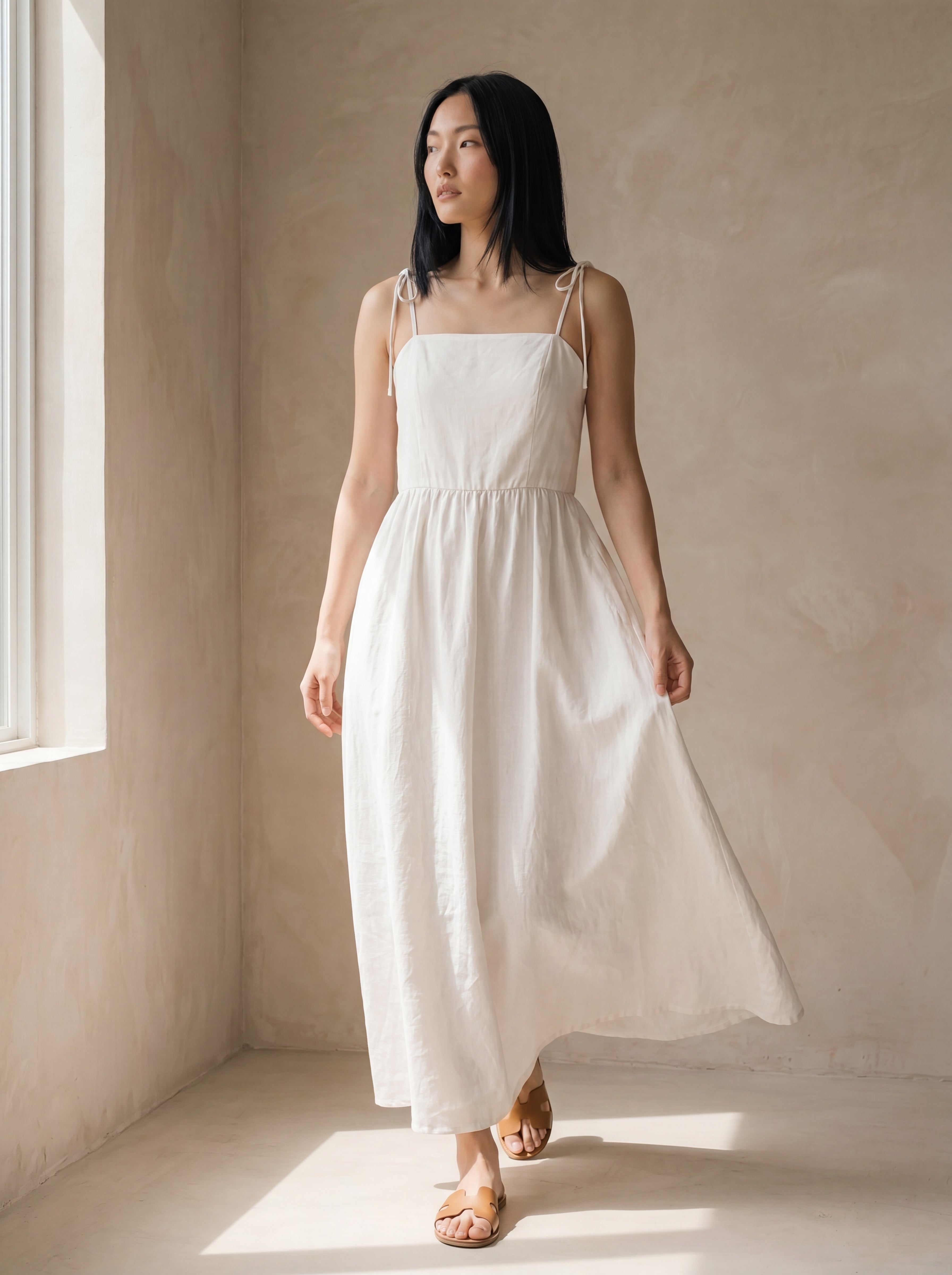 Vestido Dália Longo Branco — Movimento 01 #Cor_Branco