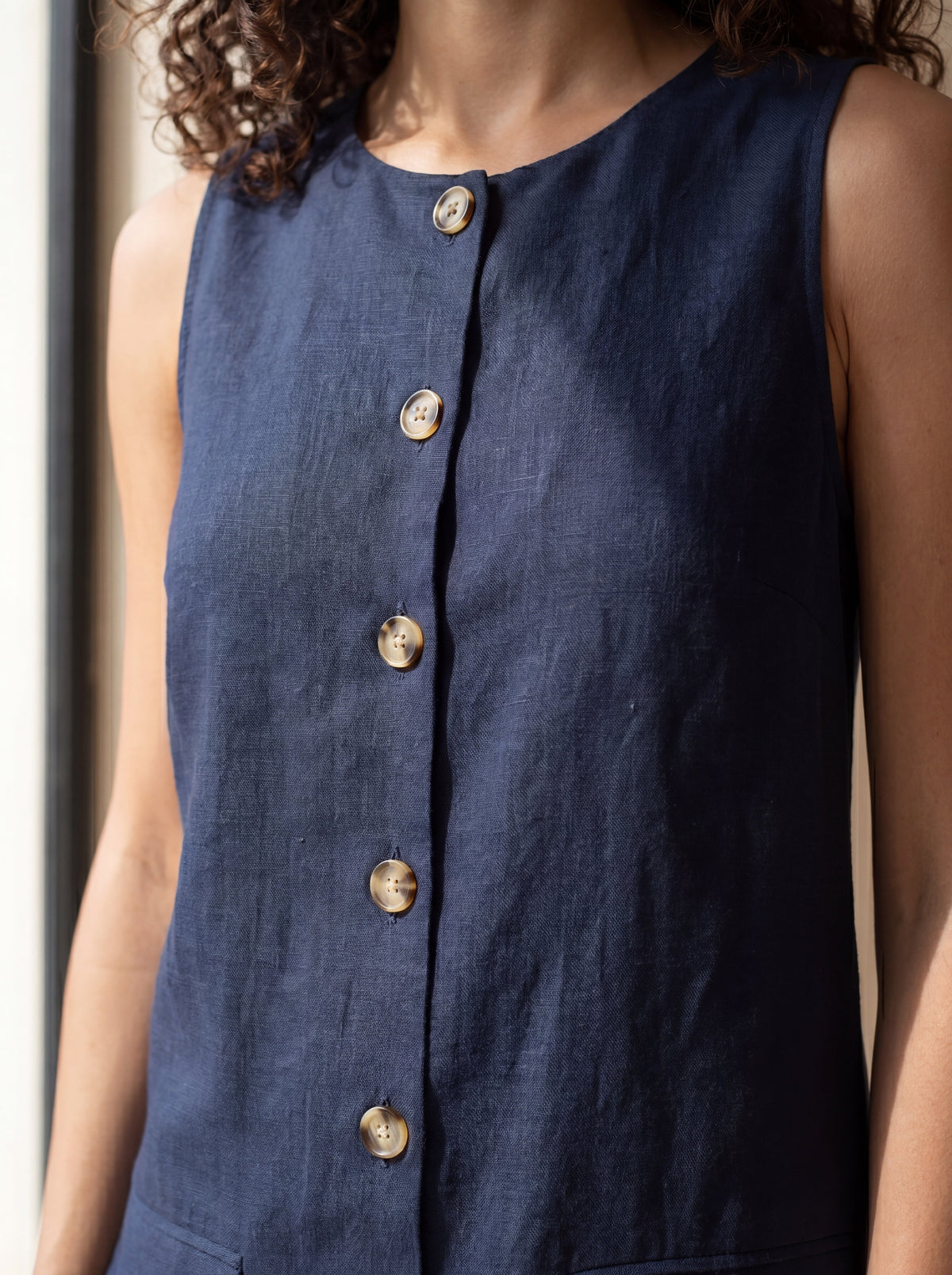 Vestido Dora Marinho — Detalhe 01 #Cor_Marinho