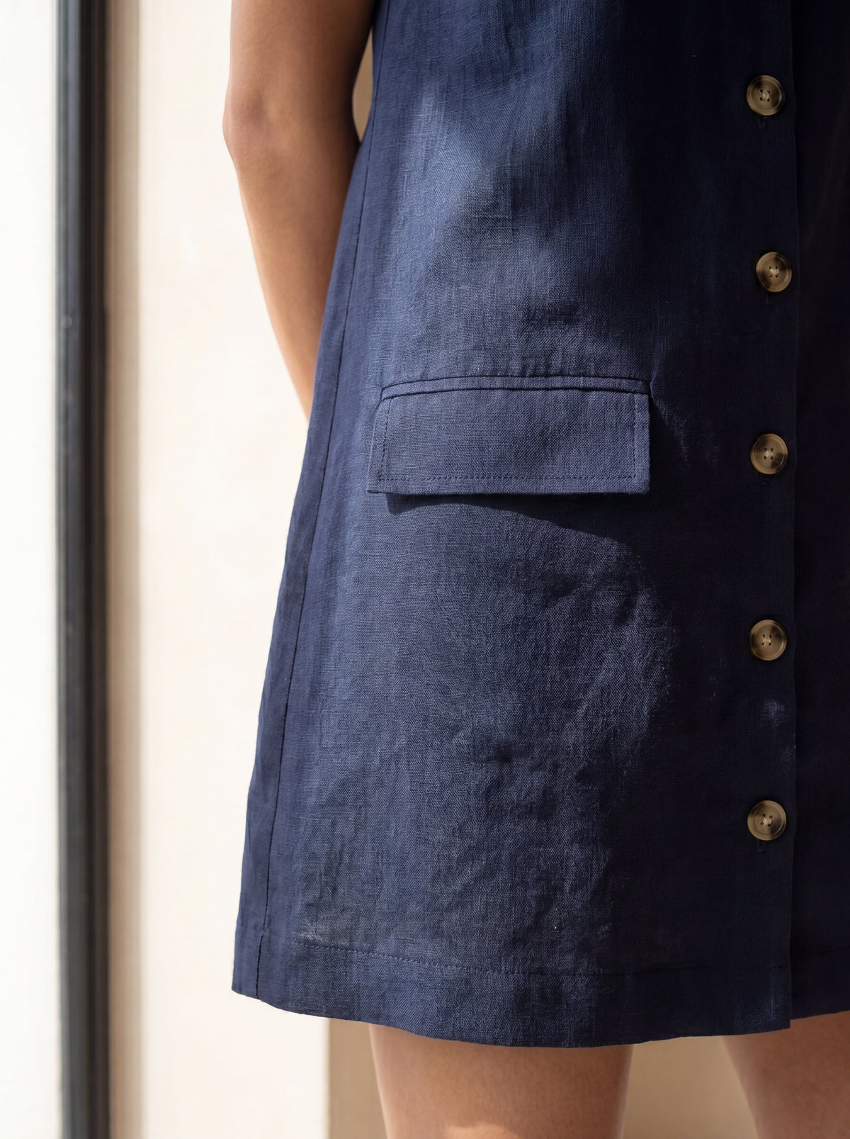 Vestido Dora Marinho — Detalhe 02 #Cor_Marinho