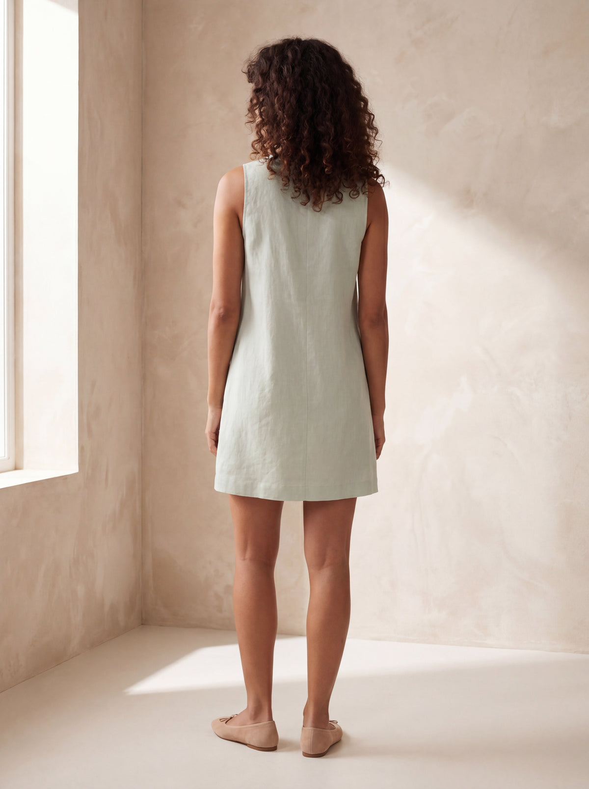 Vestido Dora Verde Menta — Costas 01 #Cor_Verde Menta