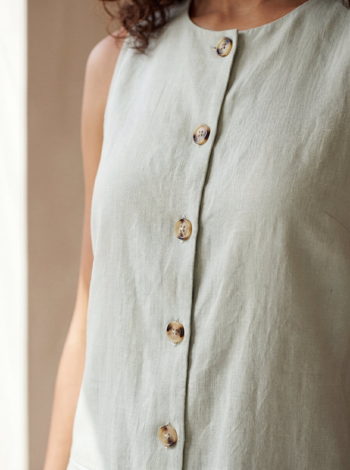 Vestido Dora Verde Menta — Detalhe 02 #Cor_Verde Menta