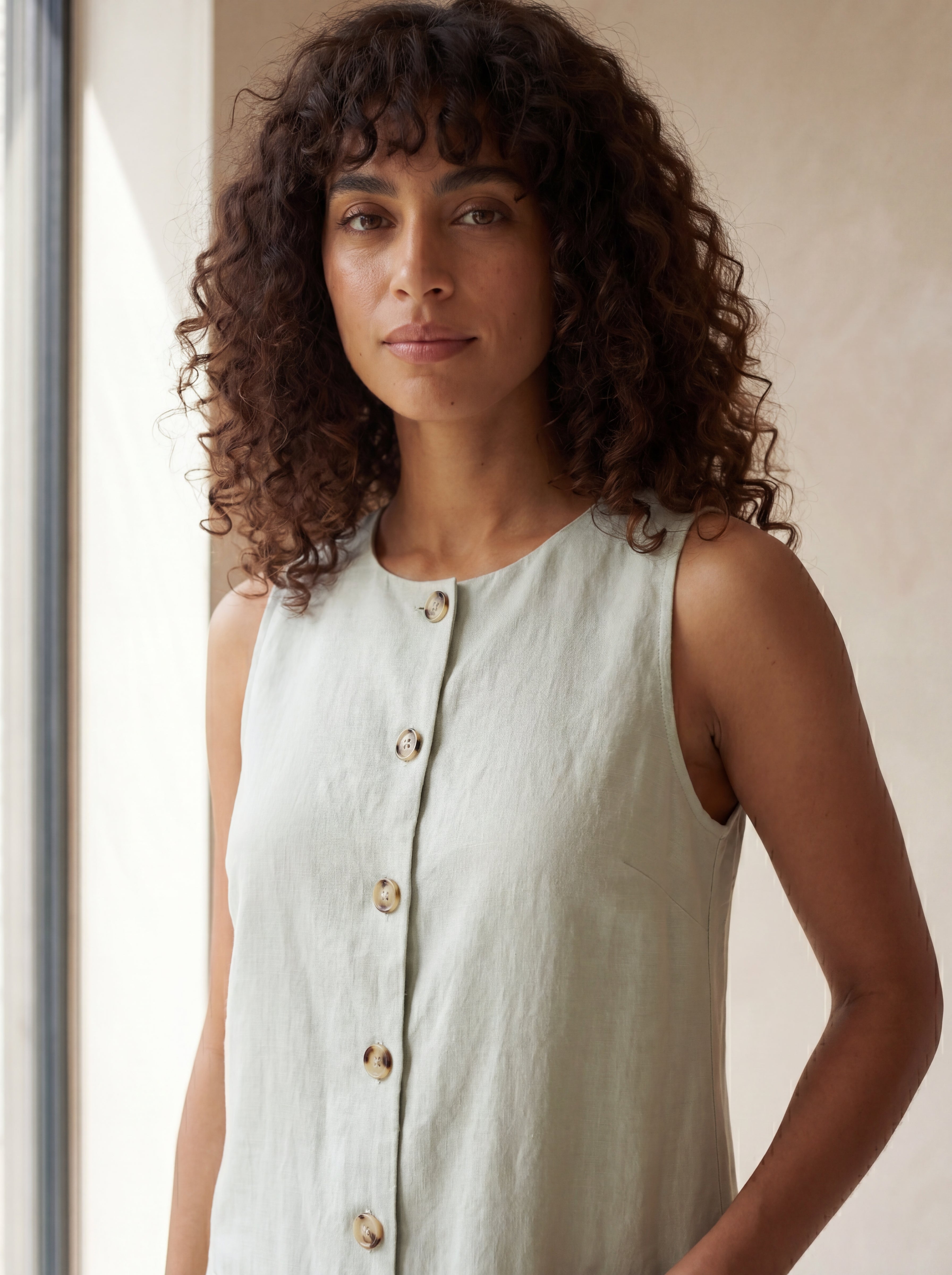 Vestido Dora Verde Menta — Frente 01 #Cor_Verde Menta