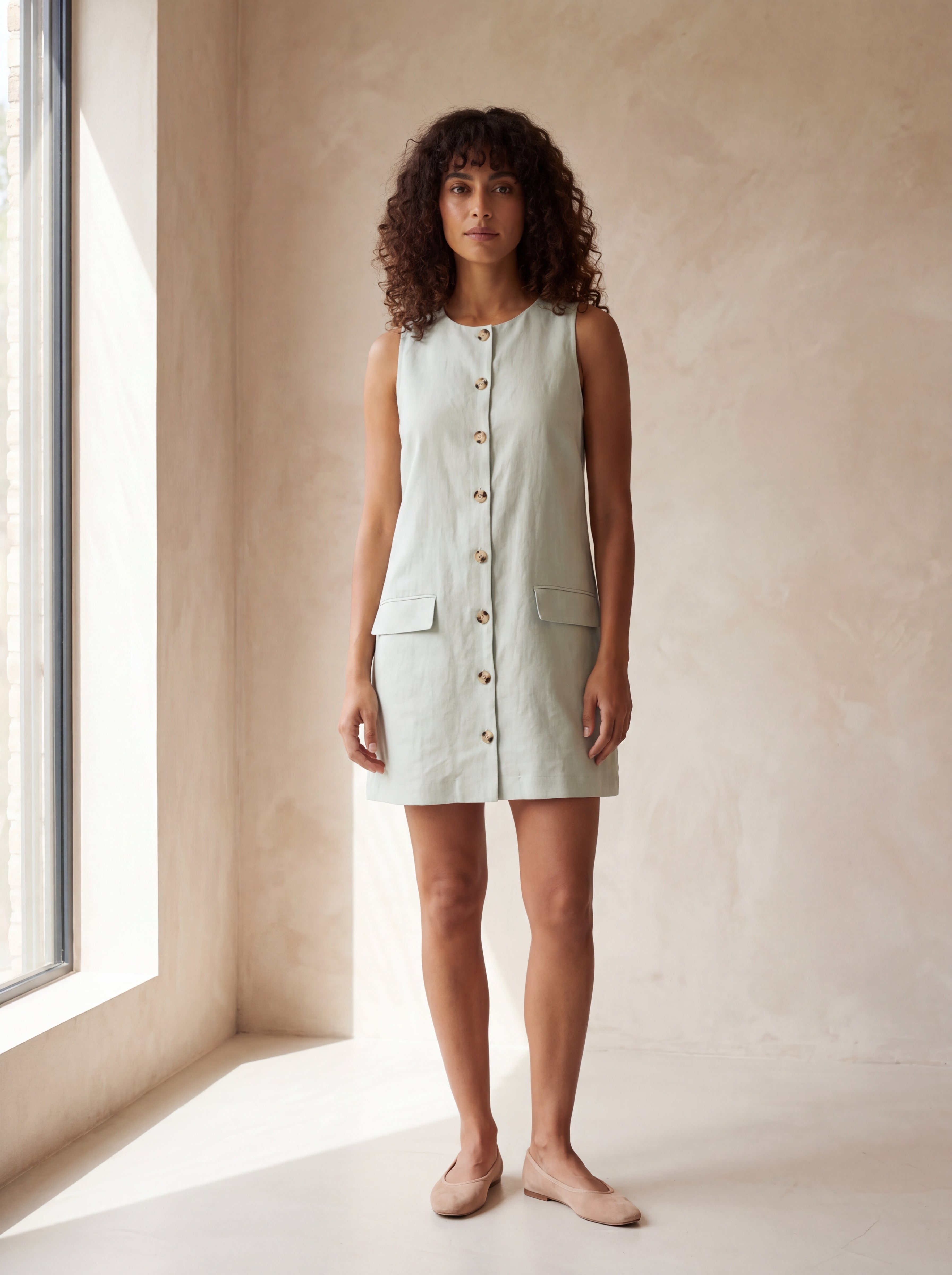 Vestido Dora Verde Menta — Frente 02 #Cor_Verde Menta