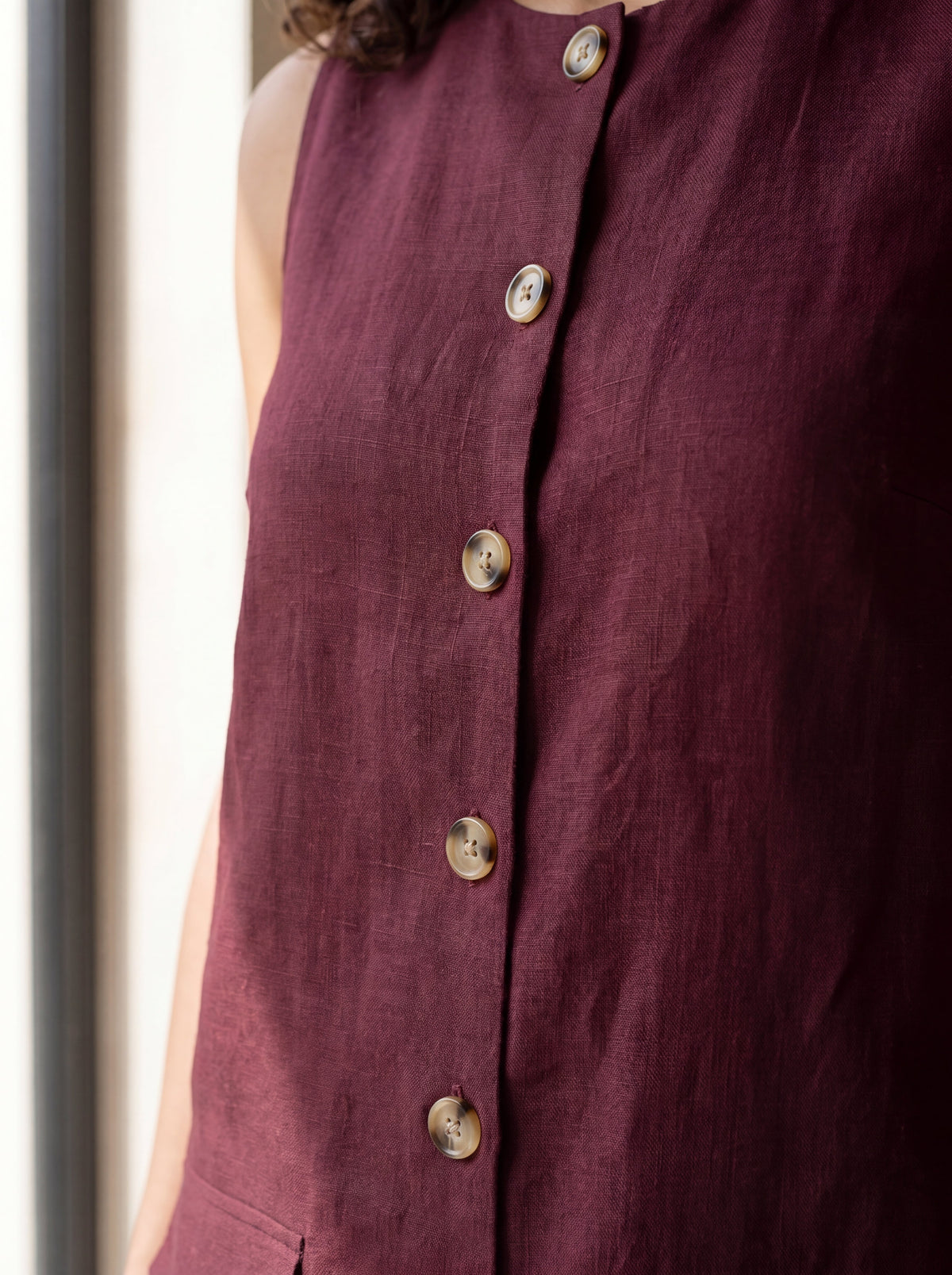 Vestido Dora Magenta — Detalhe 01 #Cor_Magenta