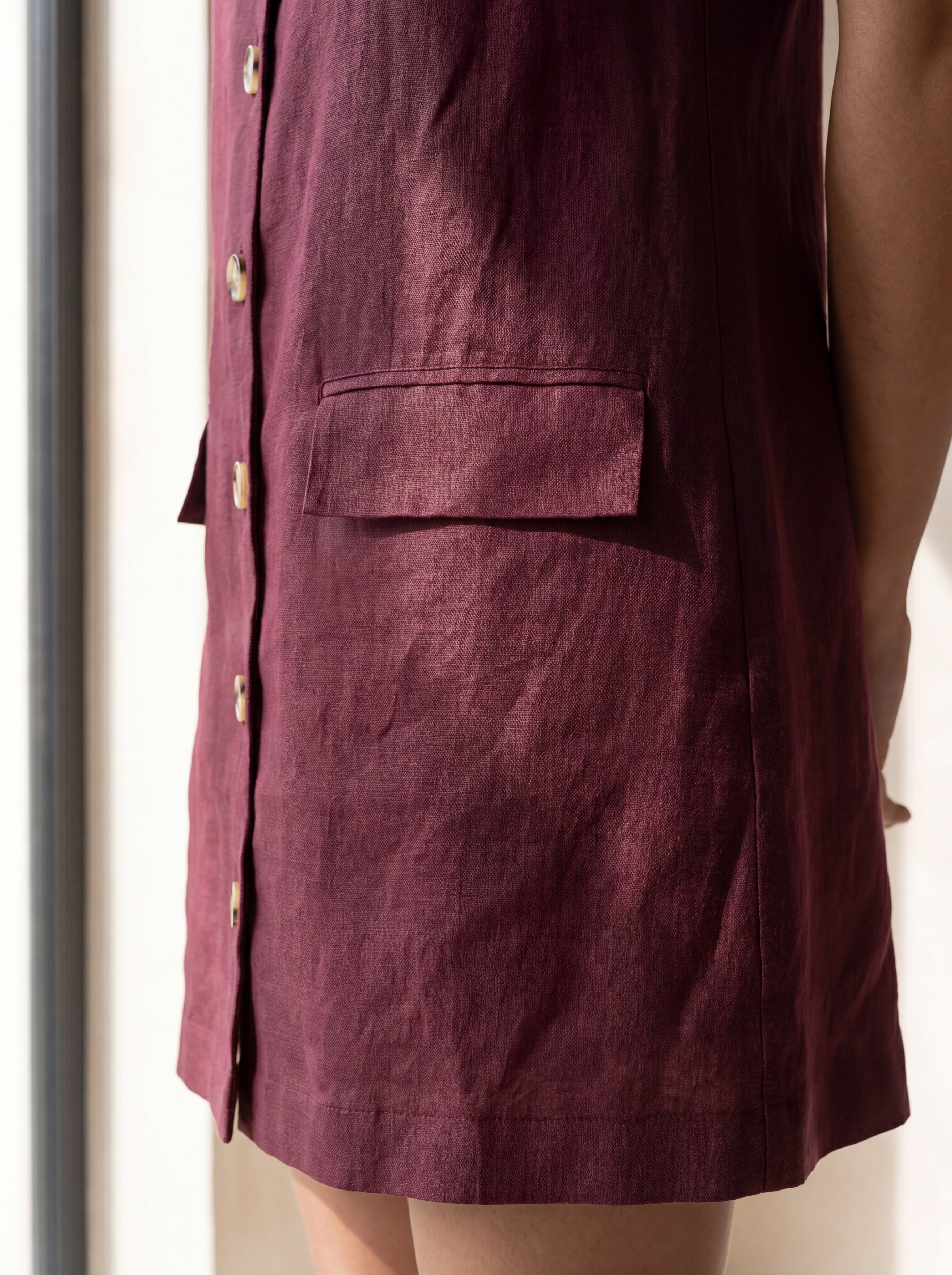 Vestido Dora Magenta — Detalhe 02 #Cor_Magenta