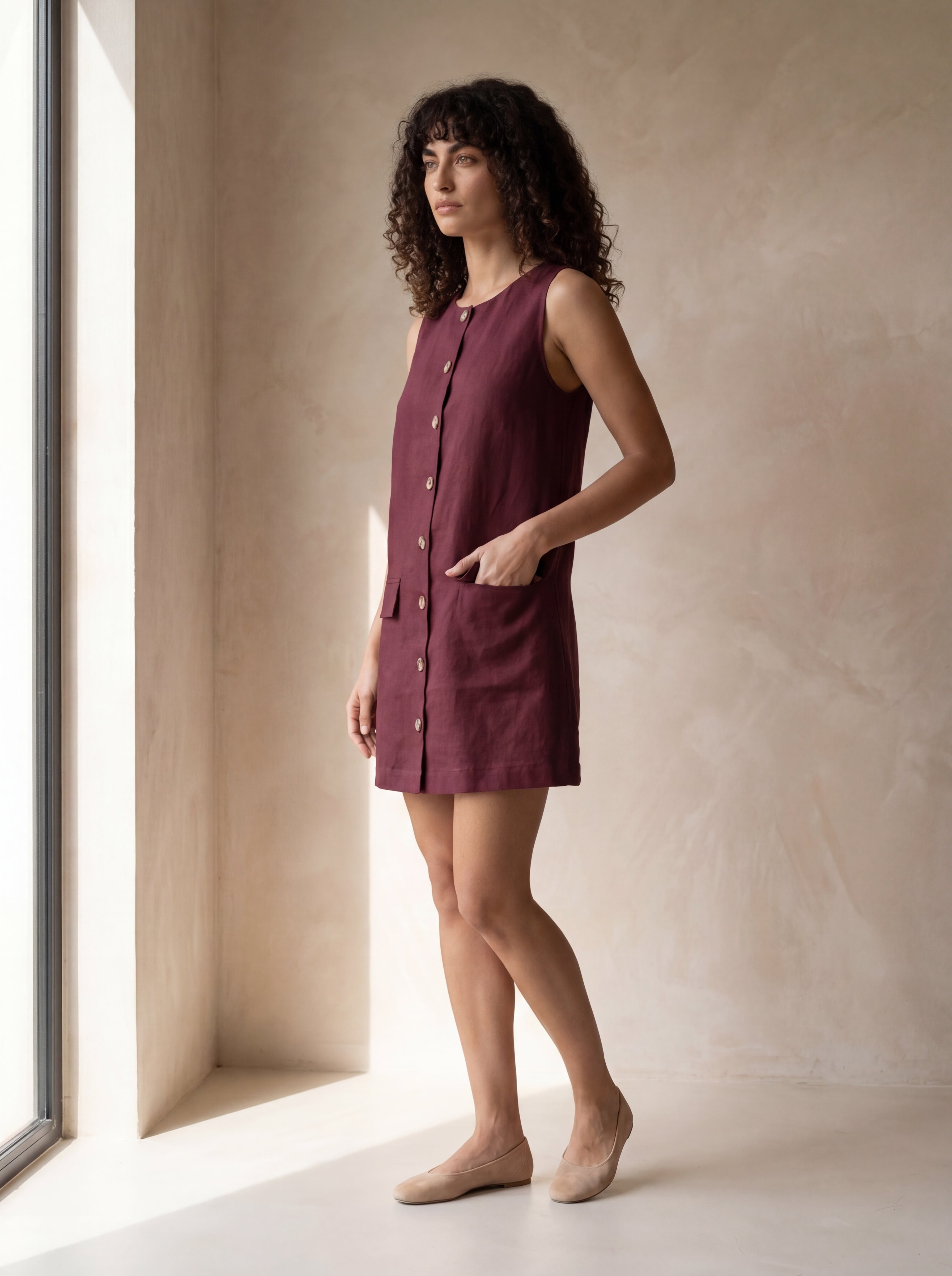 Vestido Dora Magenta — Lateral 02 #Cor_Magenta