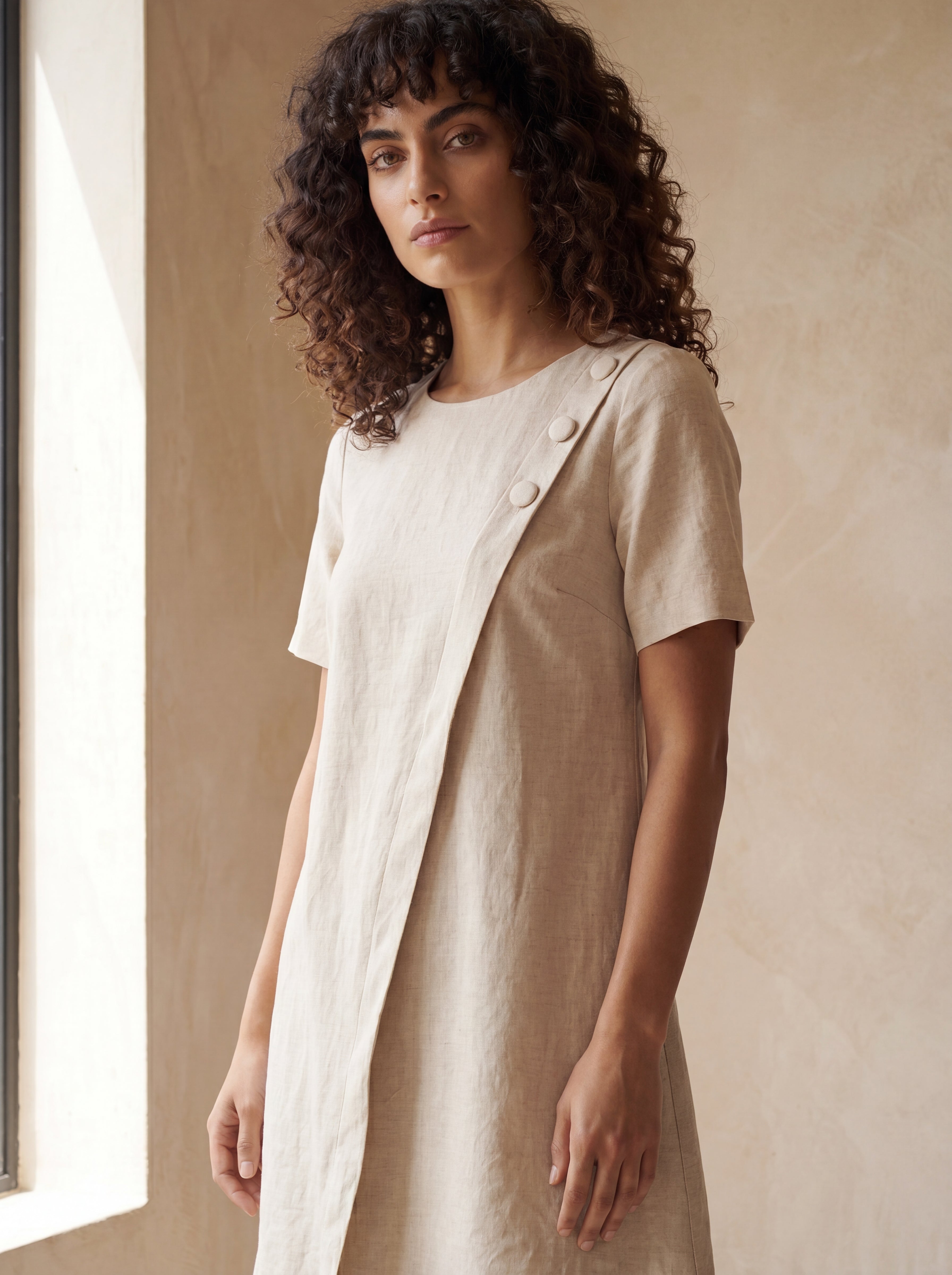 Vestido Júlia Cru — Frente 03 #Cor_Cru