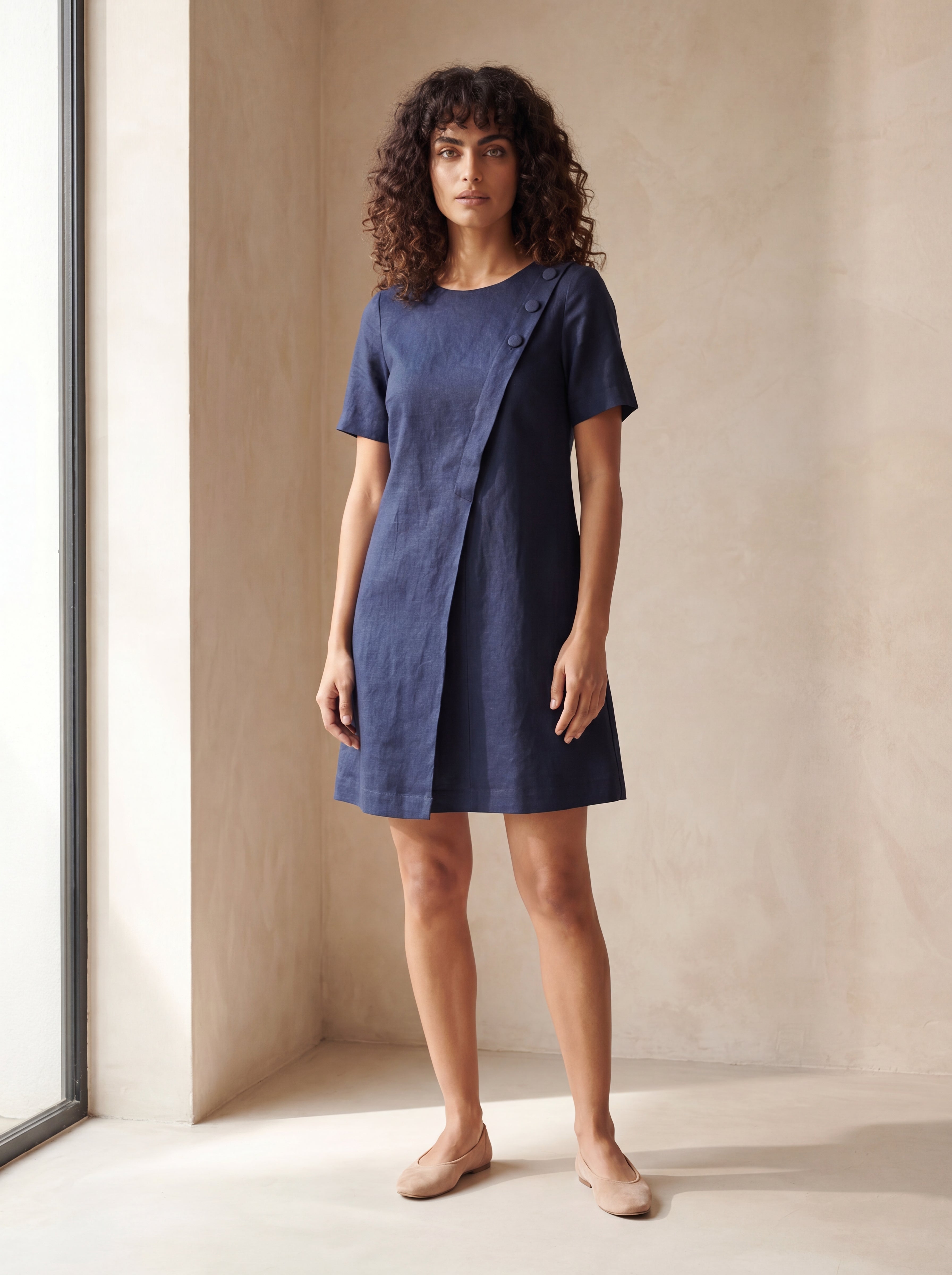 Vestido Júlia Marinho — Frente 01 #Cor_Marinho