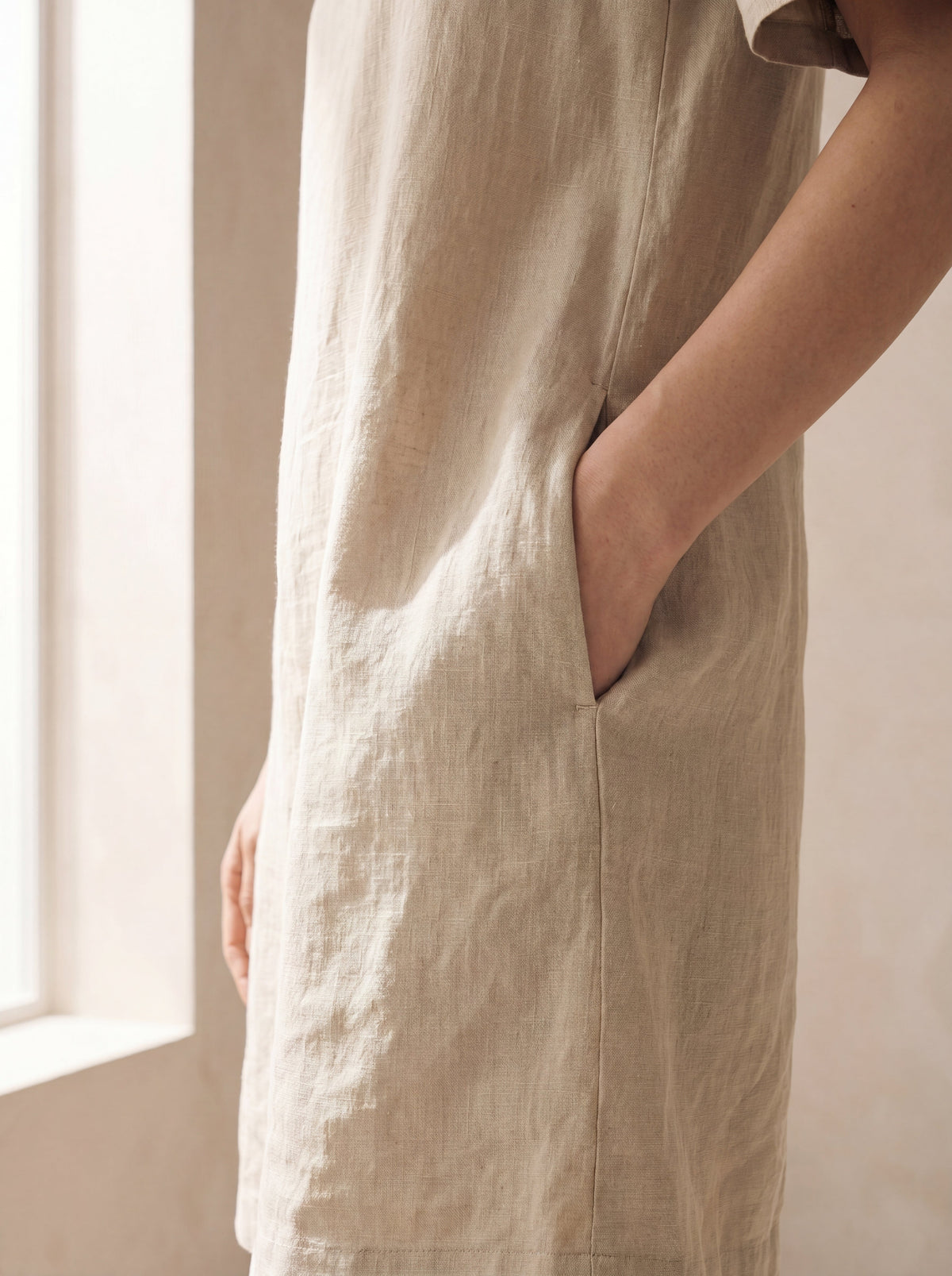 Vestido Lia Cru — Detalhe 02 #Cor_Cru