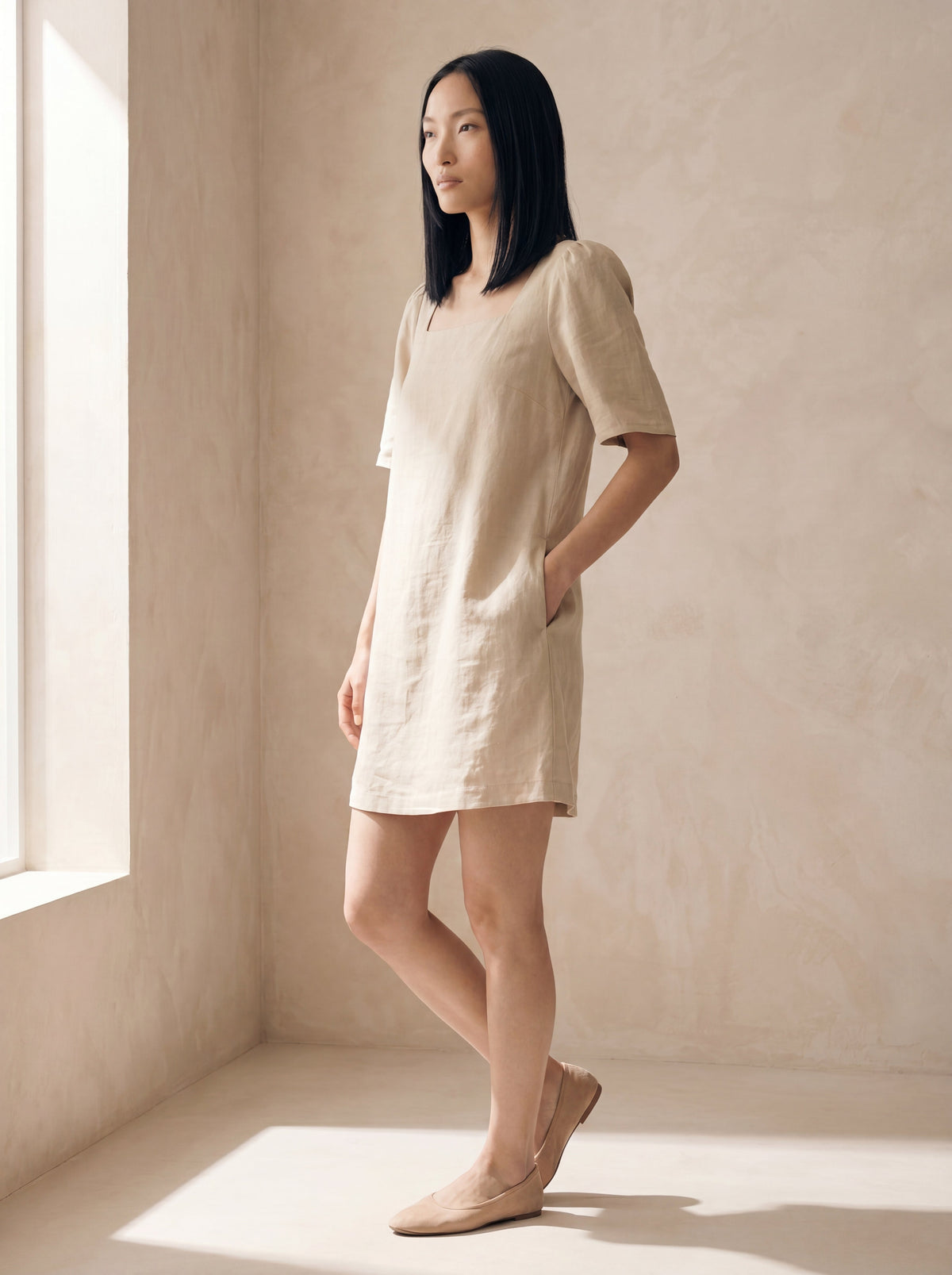 Vestido Lia Cru — Lateral 02 #Cor_Cru