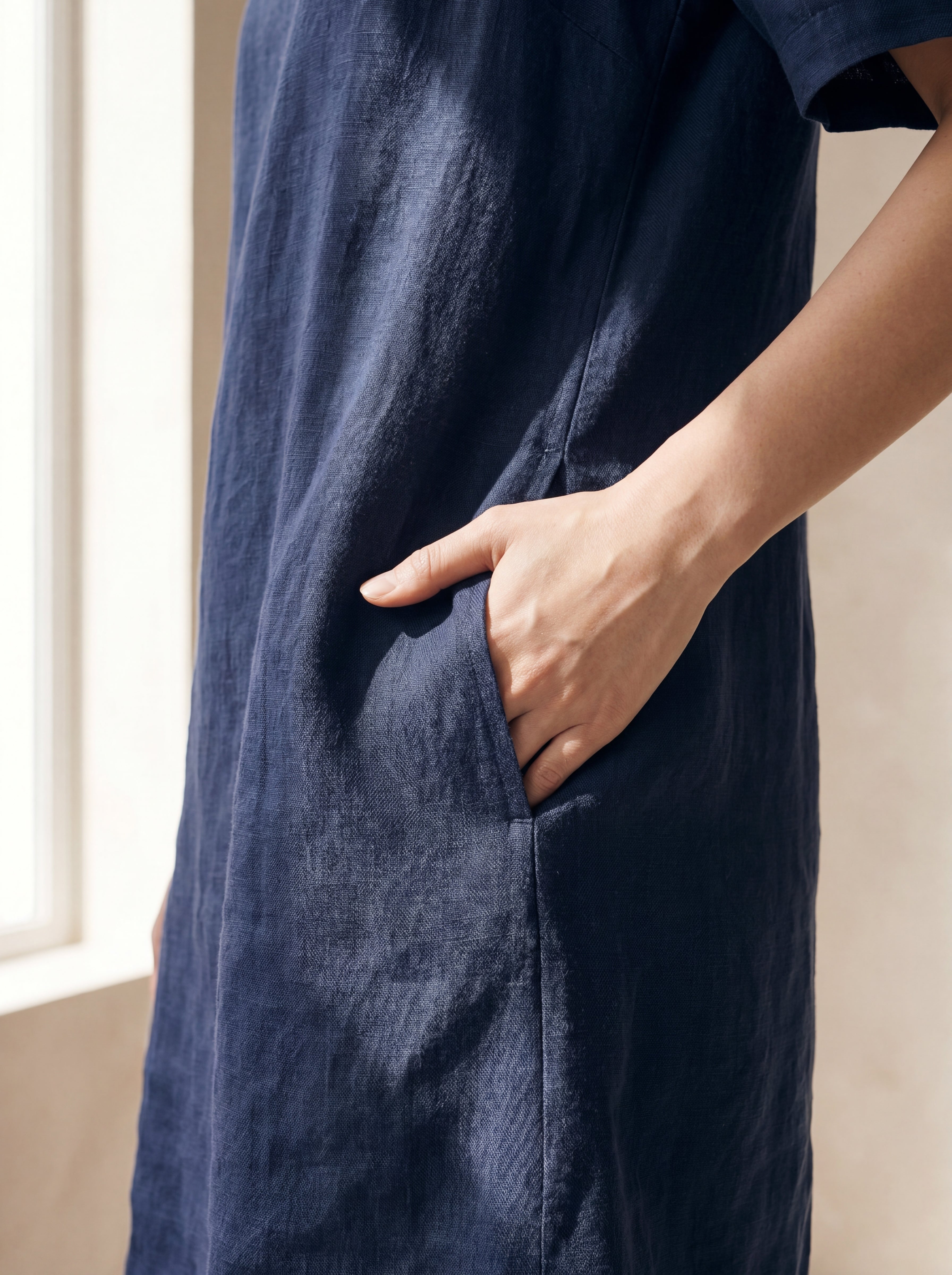 Vestido Lia Marinho — Detalhe 02 #Cor_Marinho