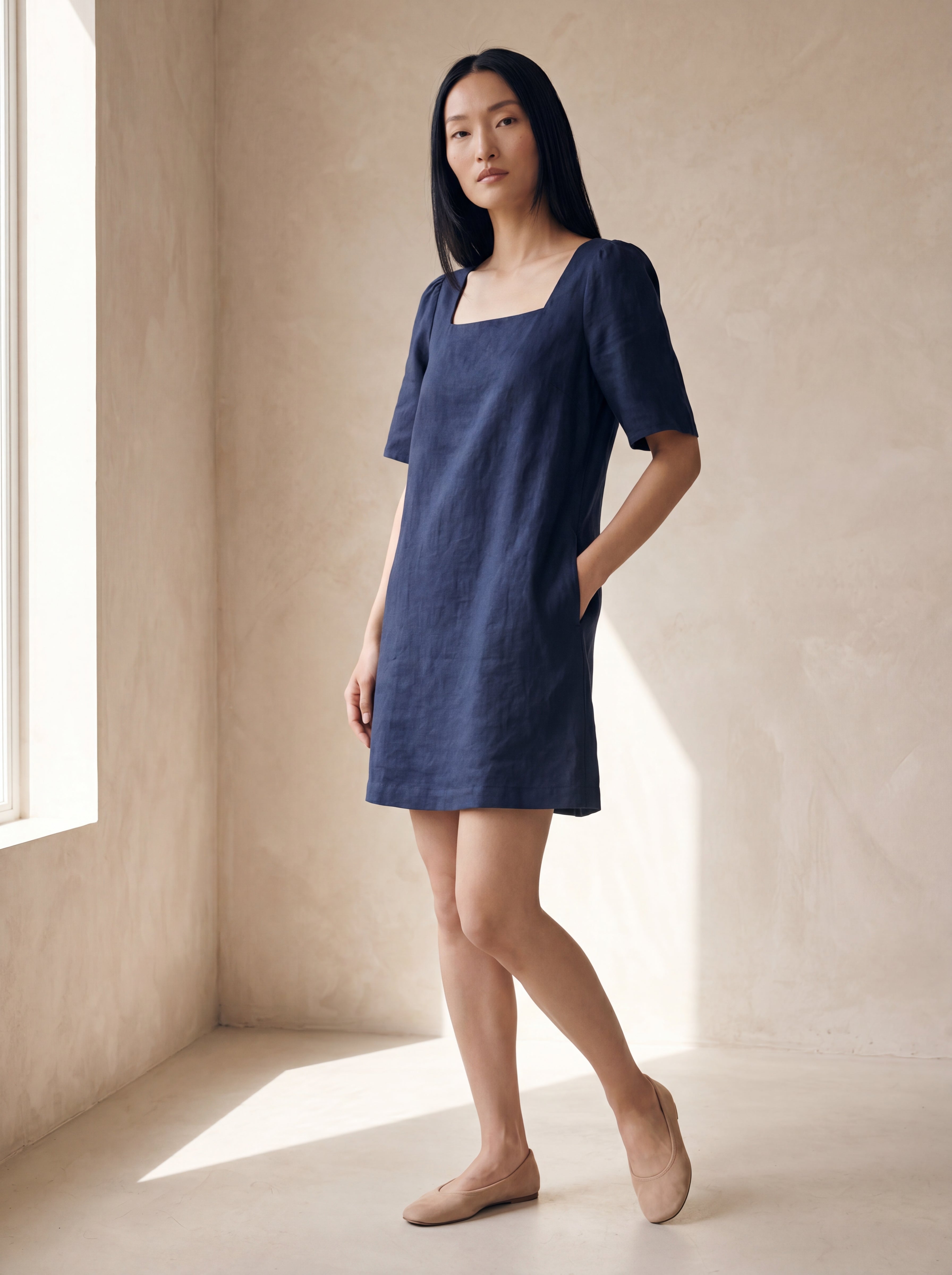 Vestido Lia Marinho — Frente 01 #Cor_Marinho