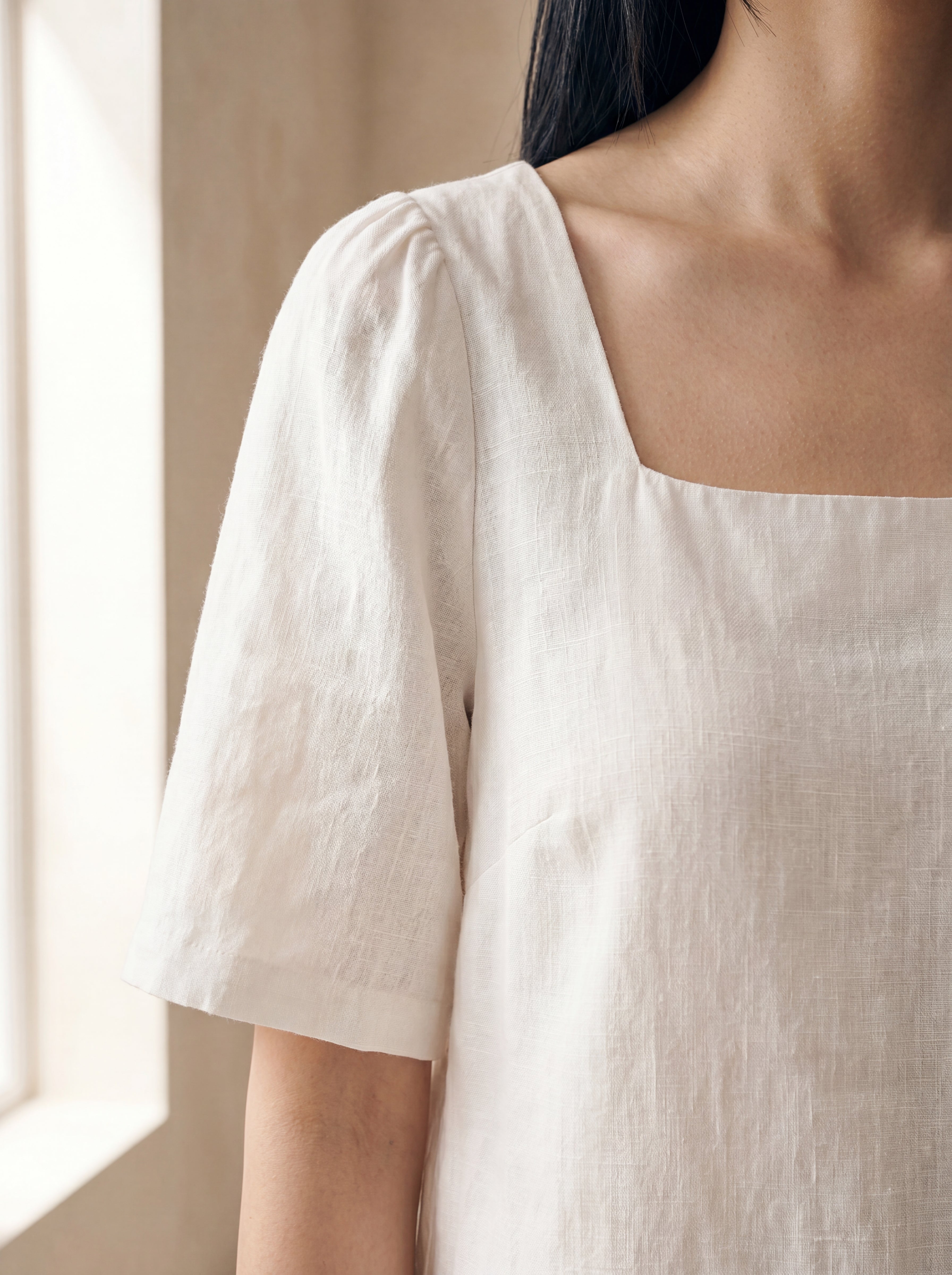 Vestido Lia Branco — Detalhe 01 #Cor_Branco
