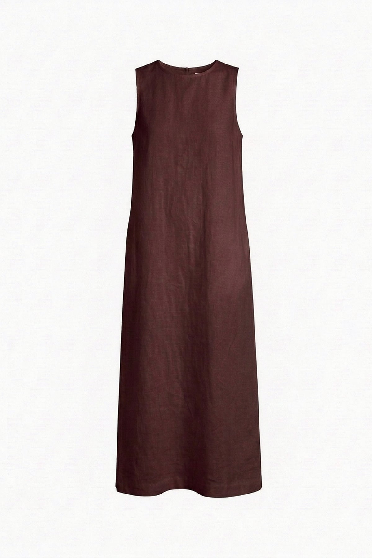 Vestido Alice Midi Linho Puro Chocolate — Peça