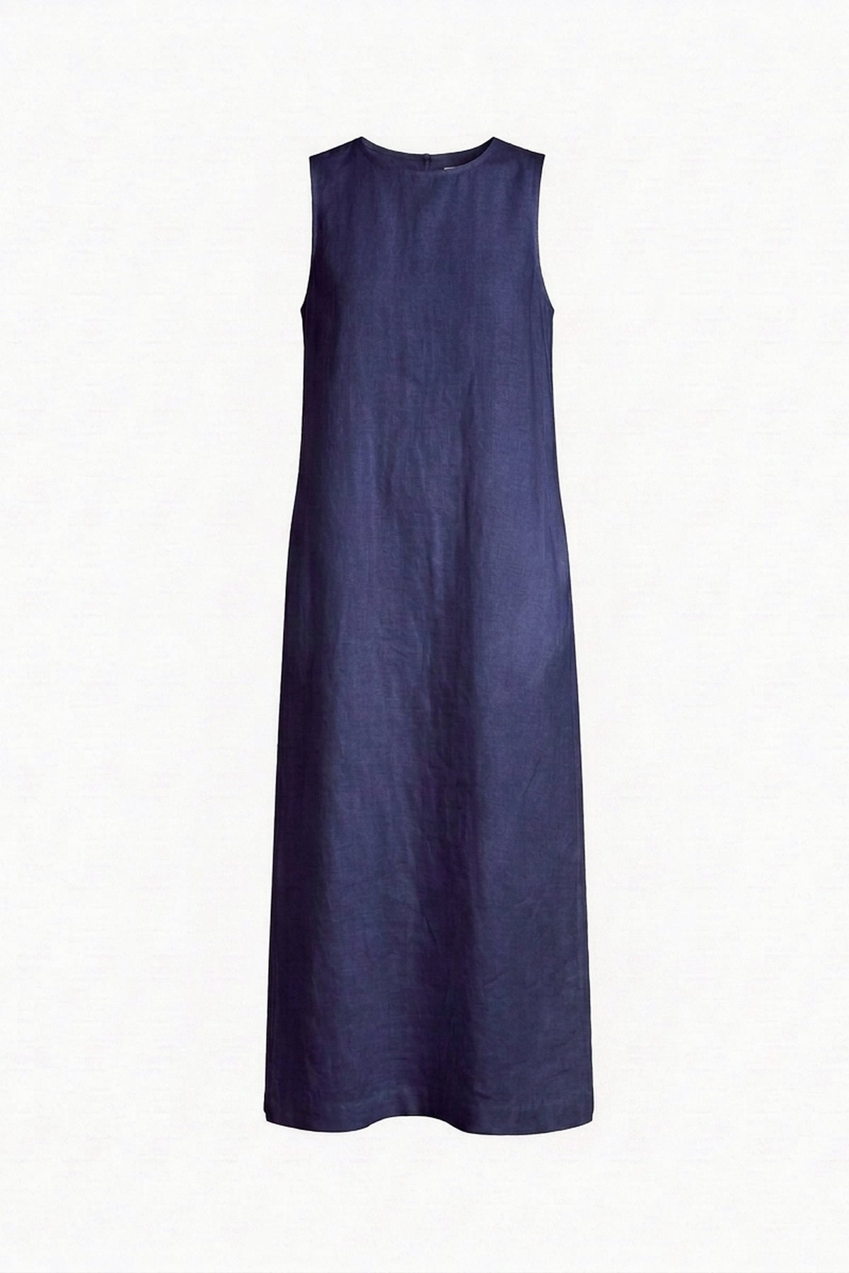 Vestido Alice Midi Linho Puro Marinho — Peça