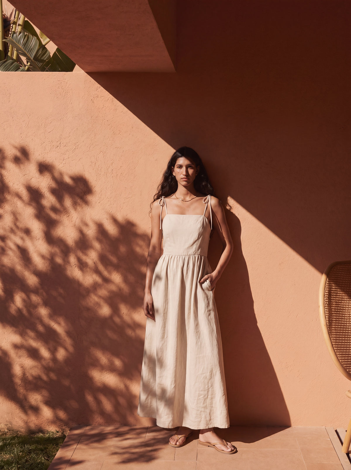 Vestido Dália Longo Linho Puro